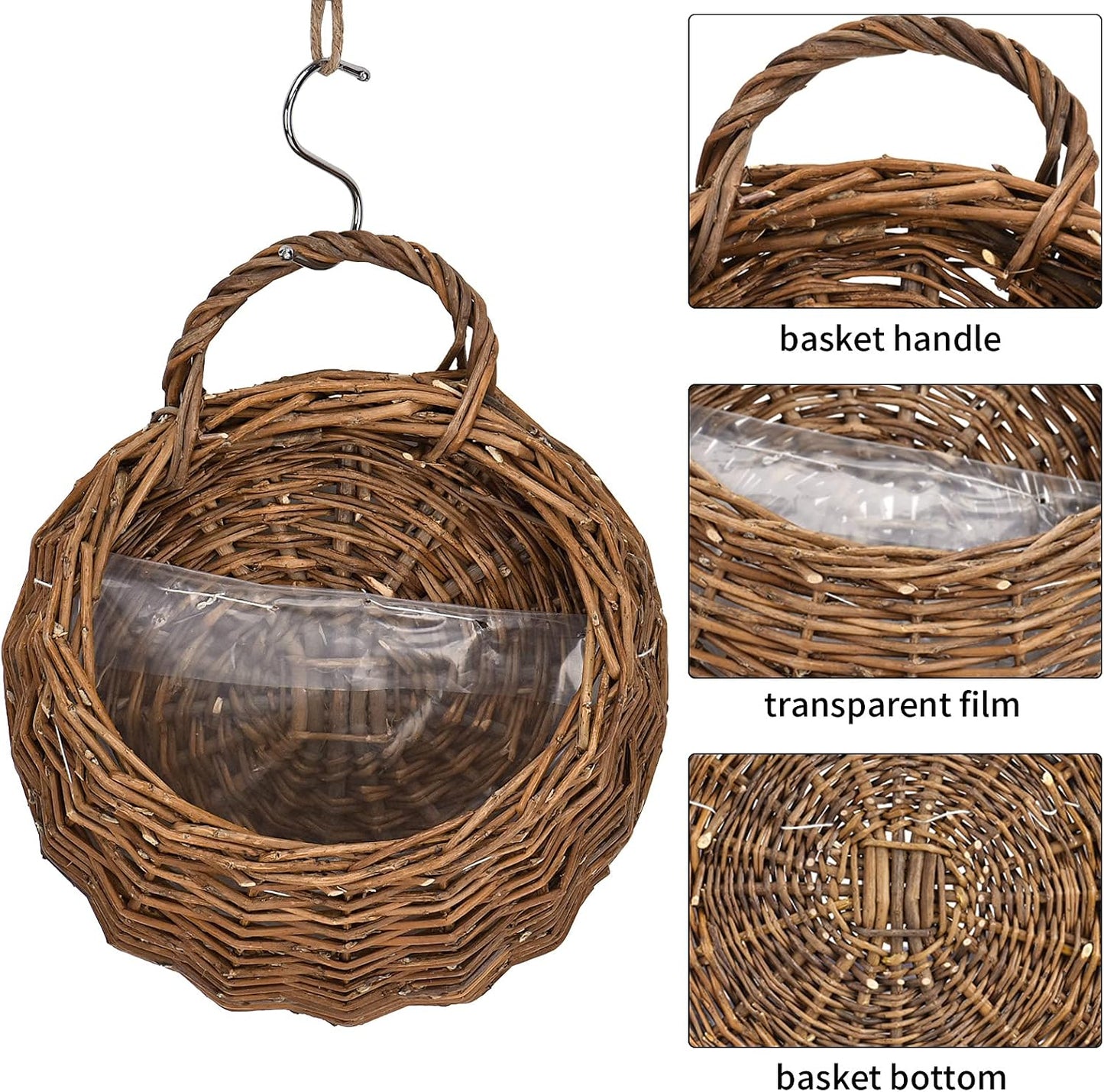 Wicker Handed Storage Basket / Medium / Natural