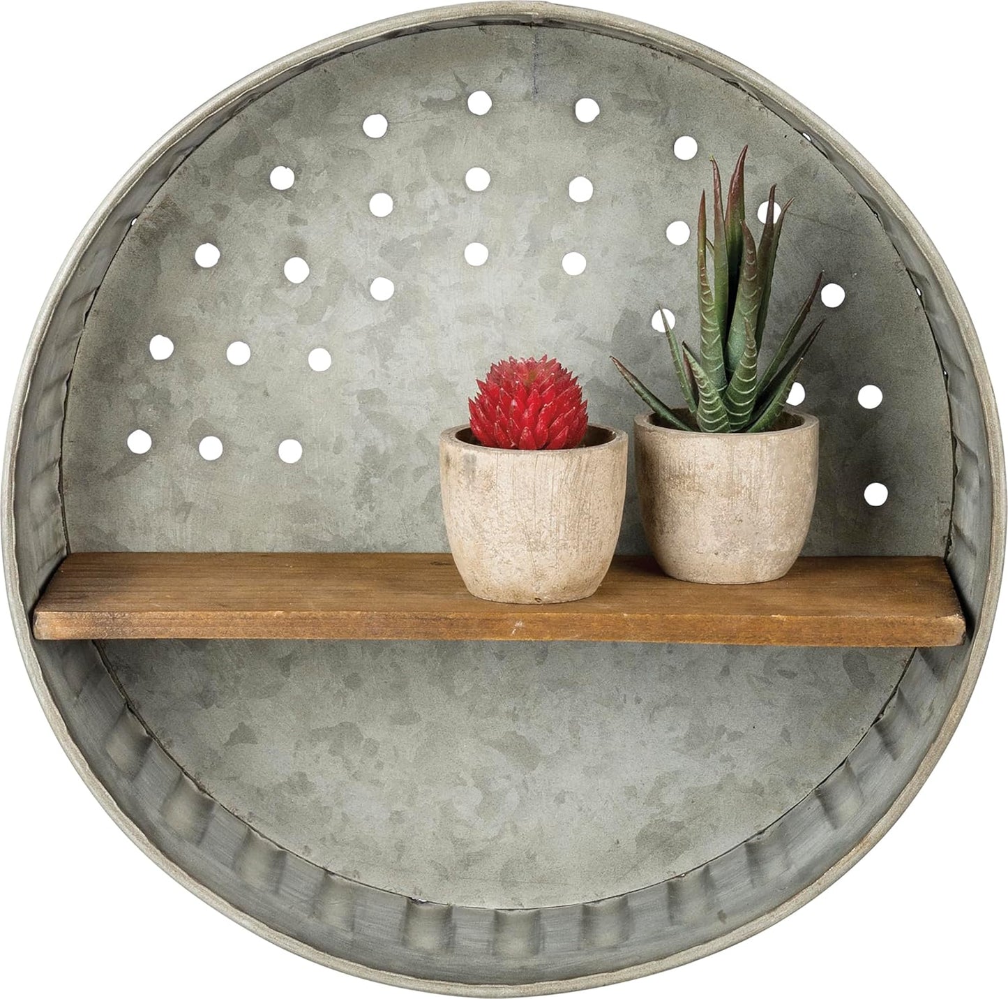 Metal and Wood / 38024 Distressed Wall Shelf