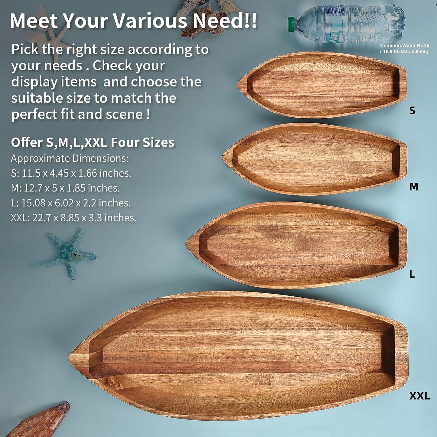 Lucky Boat Serving Tray / 11.5 x 4.5 x 1.7