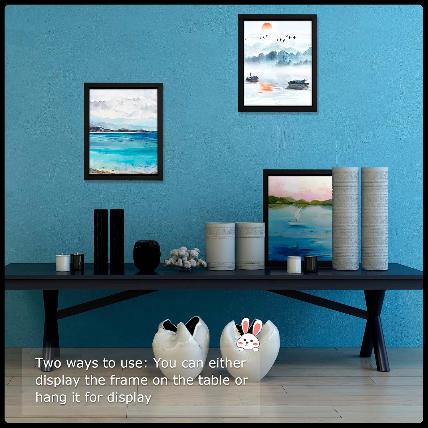 12 Pieces Shadow Box Picture Frame Square Shadow Boxes Display Cases for Graduation Sports Memorabilia Wedding Memories