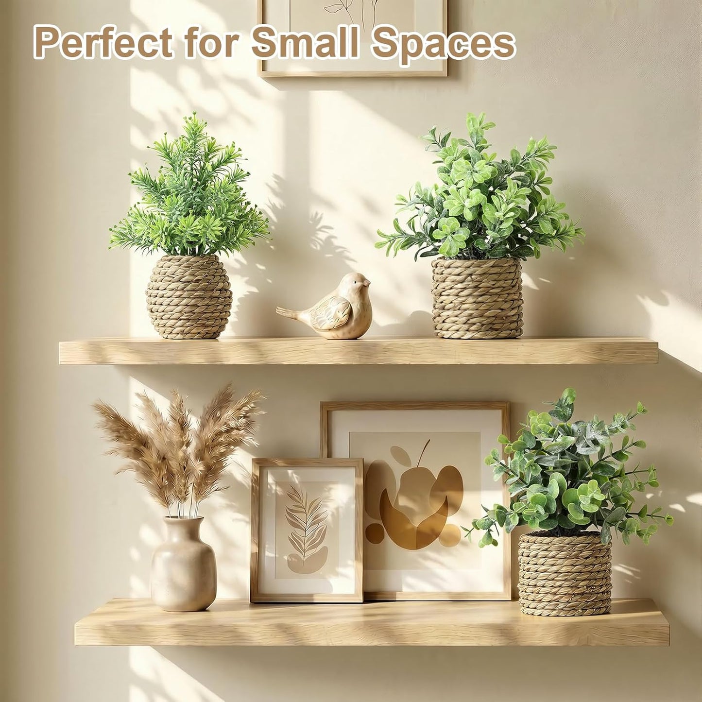 Artificial Plants / Seagrass Handwoven Planters / 9 Inch
