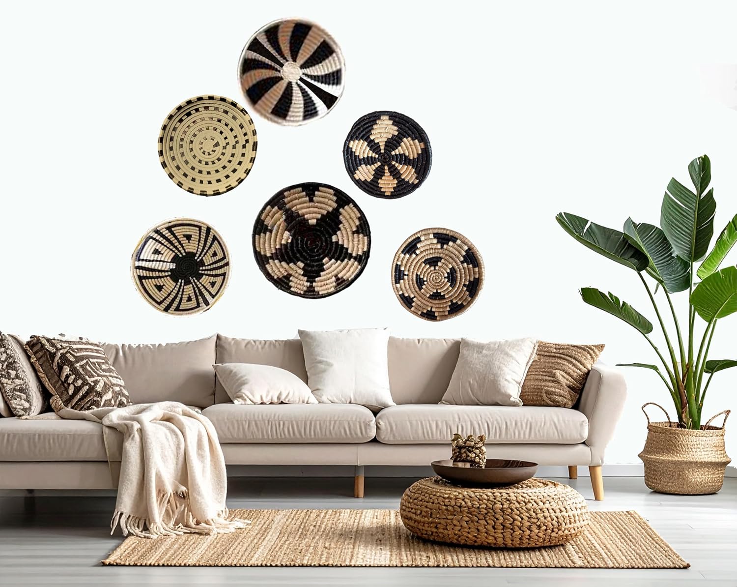 Decorative Woven Baskets / Set of 6