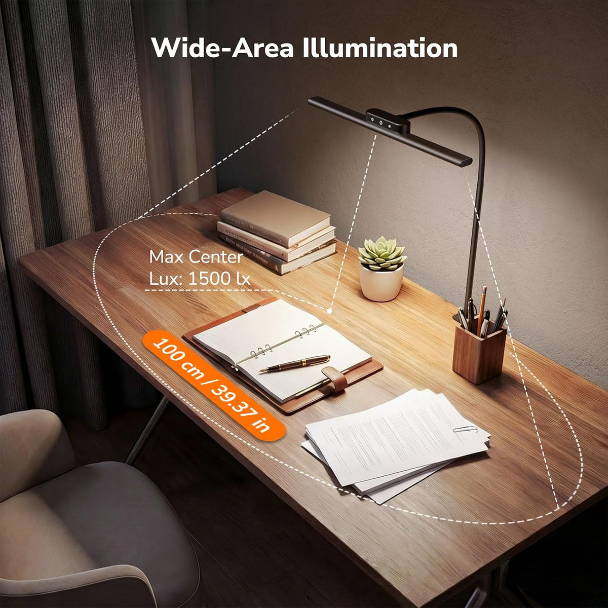 Lepro Led Desk Lamp for Home Office, Desk Light with Clamp, 11W 700LM Black | Clip on Task Light, Eye Caring 25