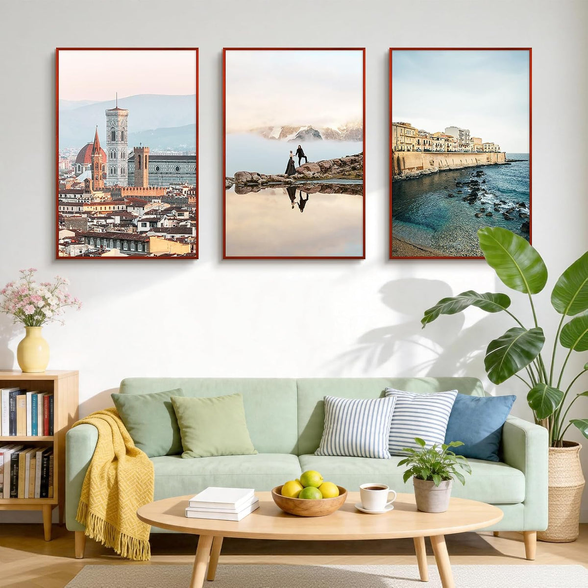 Golden State Art 20x30 Aluminum Poster Frame Acrylic Front Red | Metal Thin Frames for 30x20 Photo, Wall Hooks for