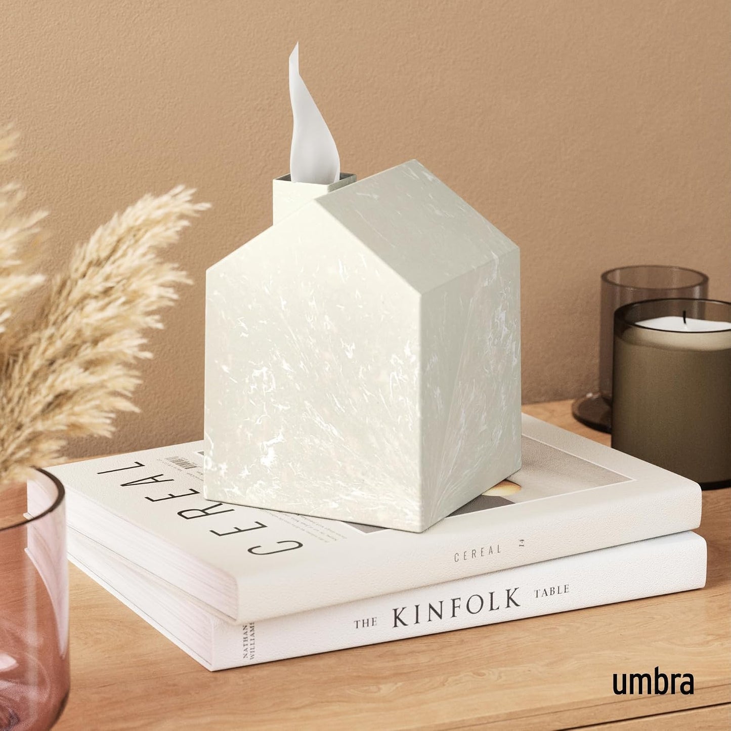 Casa Tissue Box Cover â€" Modern House-Shaped Tissue Box Holder for Standard Square Boutique Tissue