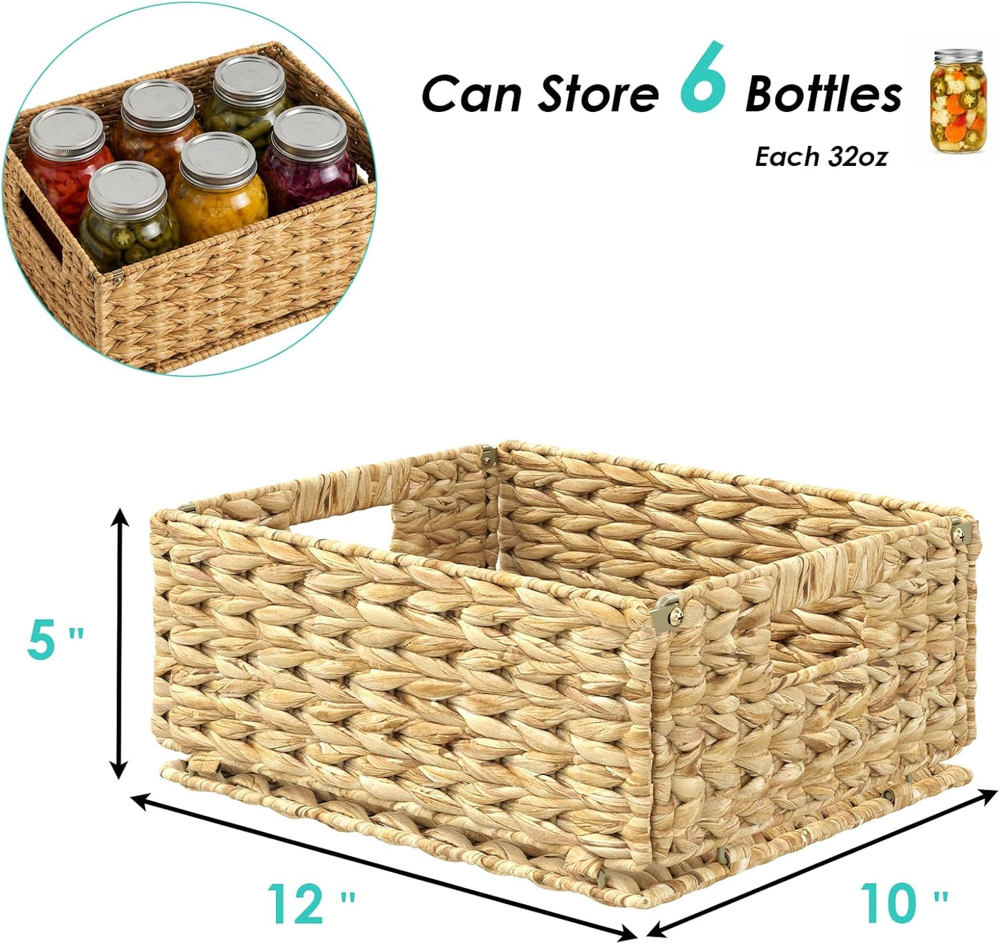 Pantry Wicker Storage Baskets / Set of 4