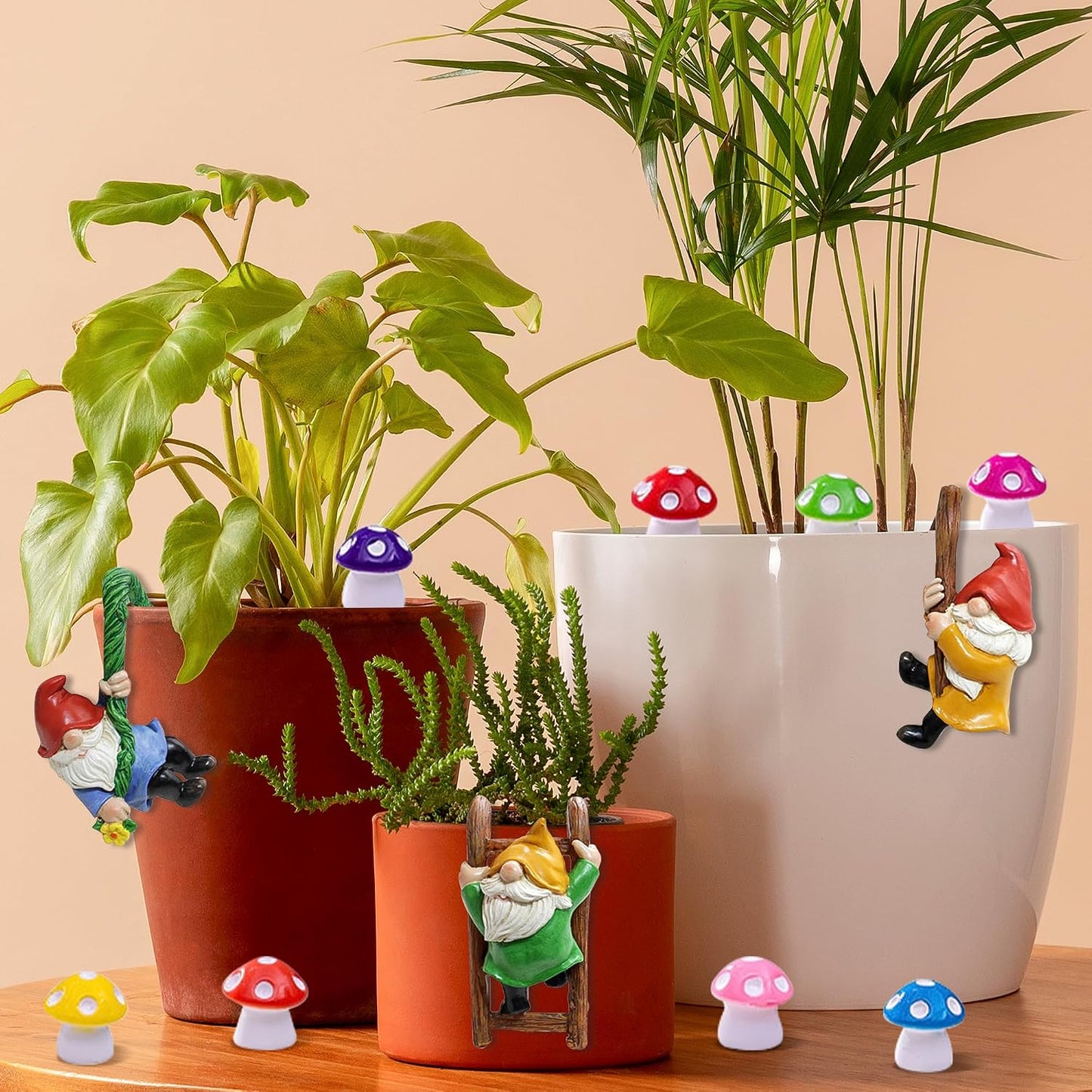 Mini Mushrooms for Plant Pot Decor / Set of 8