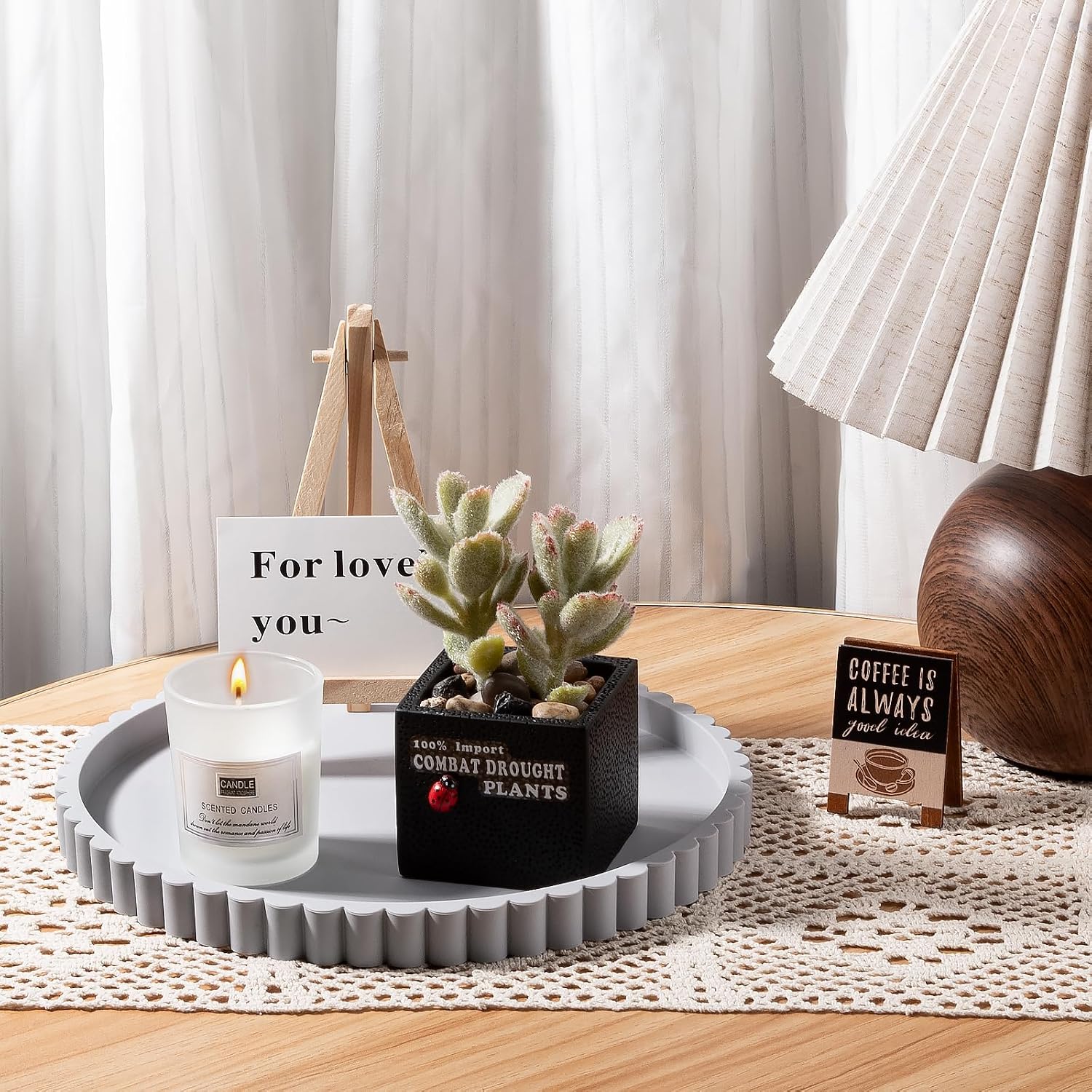 Candle / Light Gray / Set of 9