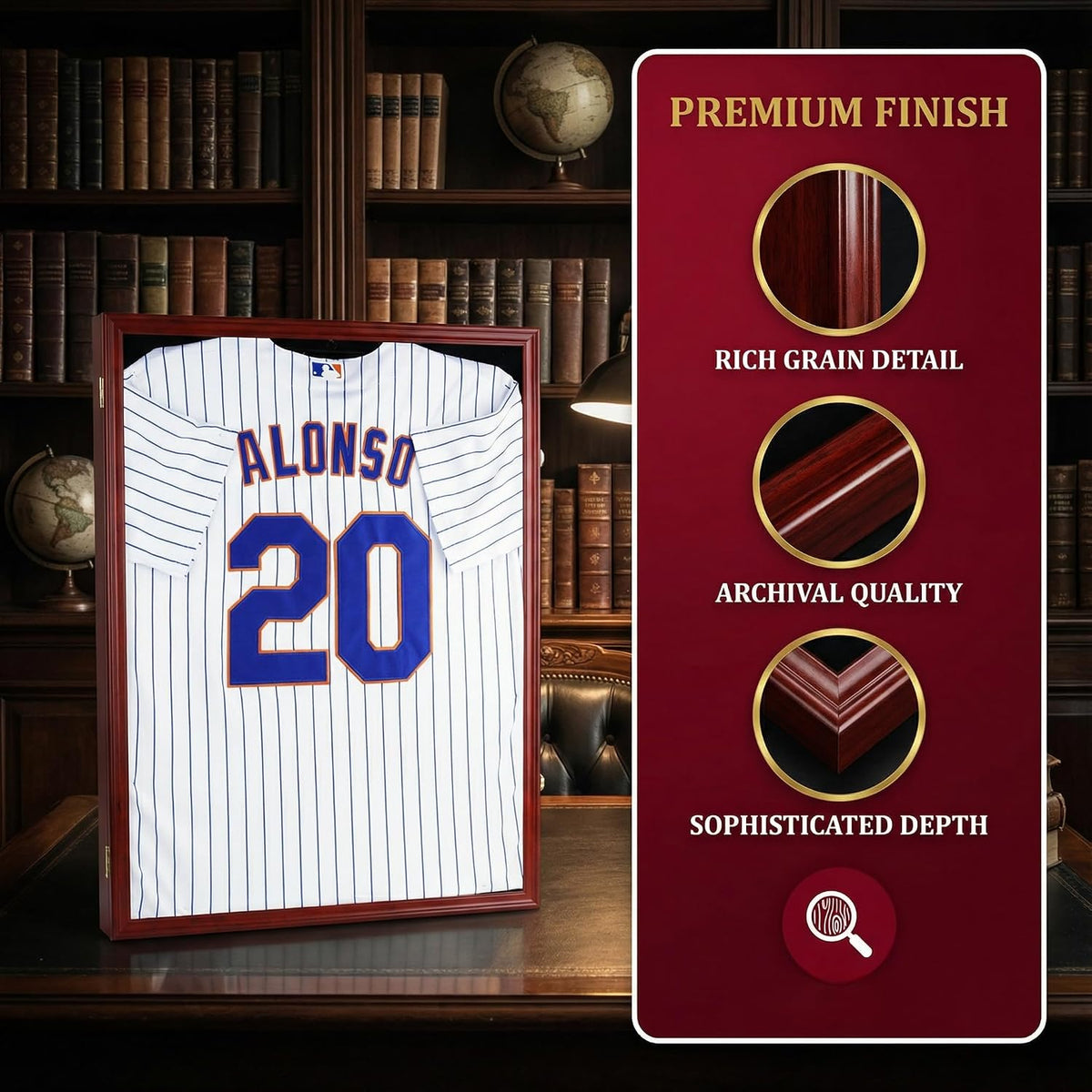 Pro Collector's Jersey Display Case Frame Shadow Box with 98% UV Protection for Baseball Basketball Football Soccer