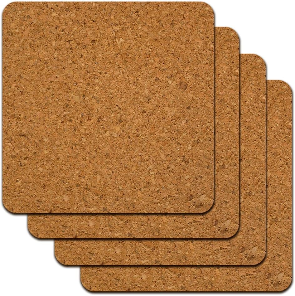 Fox on Tree Stump Low Profile Novelty Cork Coaster Set