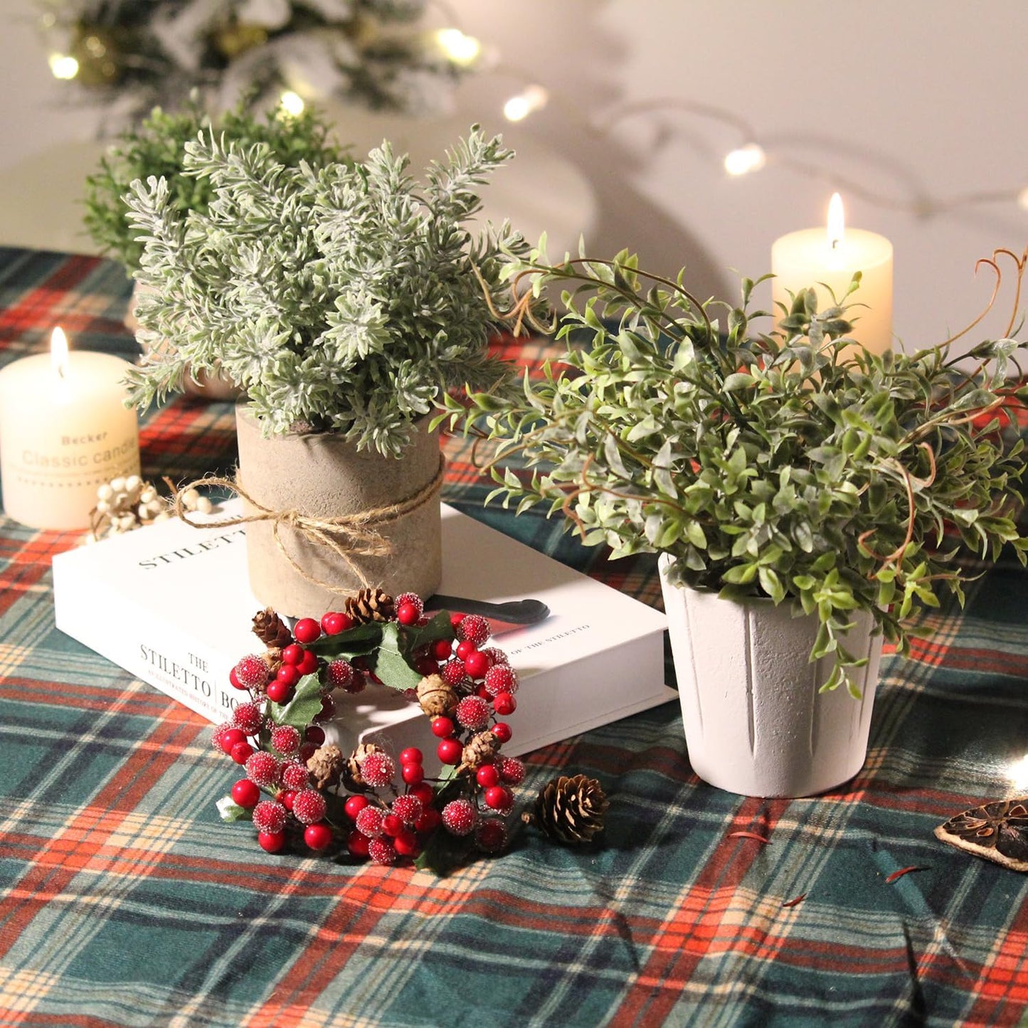 Artificial Plants Indoor / Green Rosemary II / Set of 4