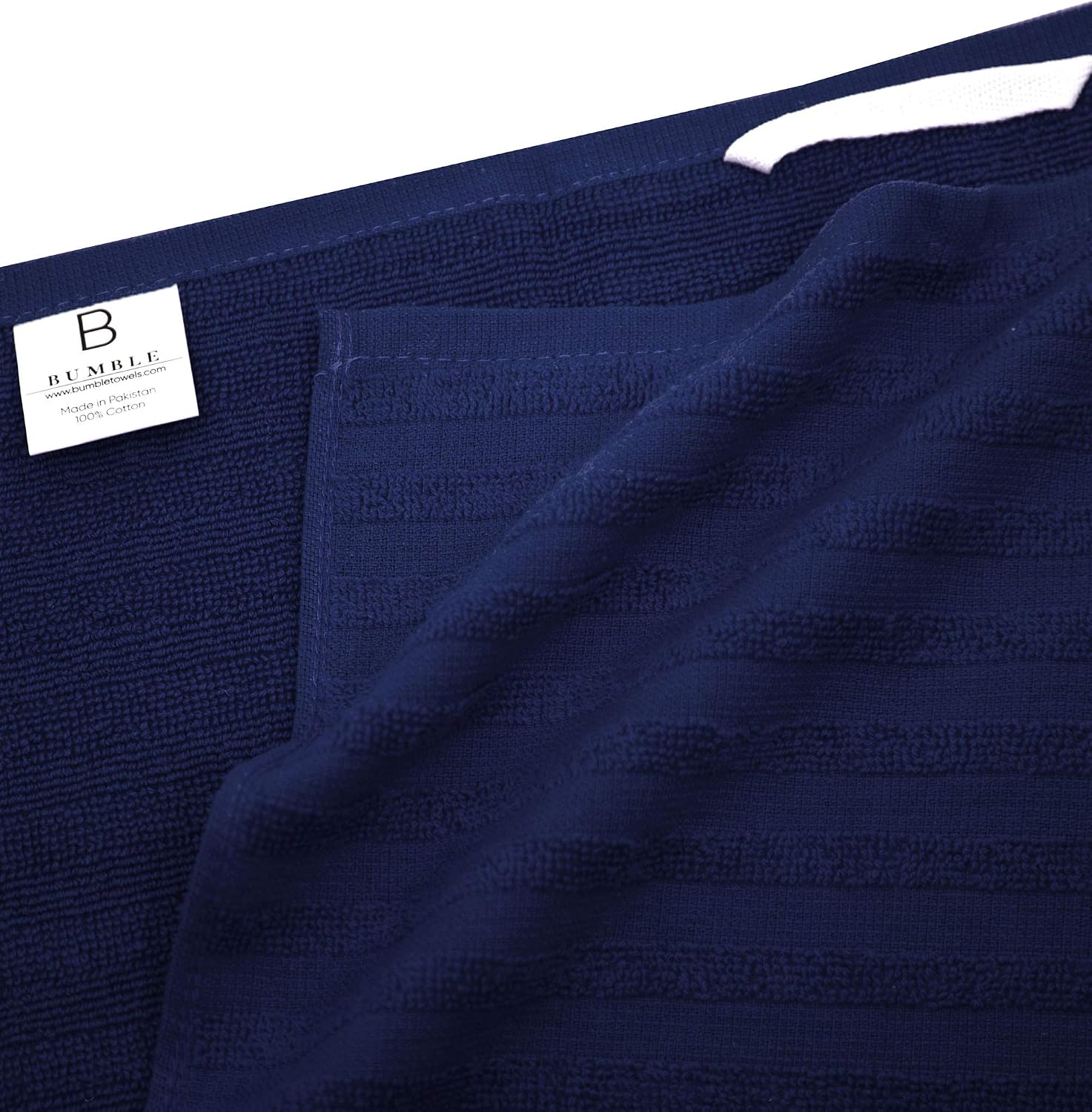 Premium Kitchen Towels 6 Pack 100% Cotton 20"x28" Dish Towels Navy Striped | Large Flat & Terry Kitchen Linen Set with