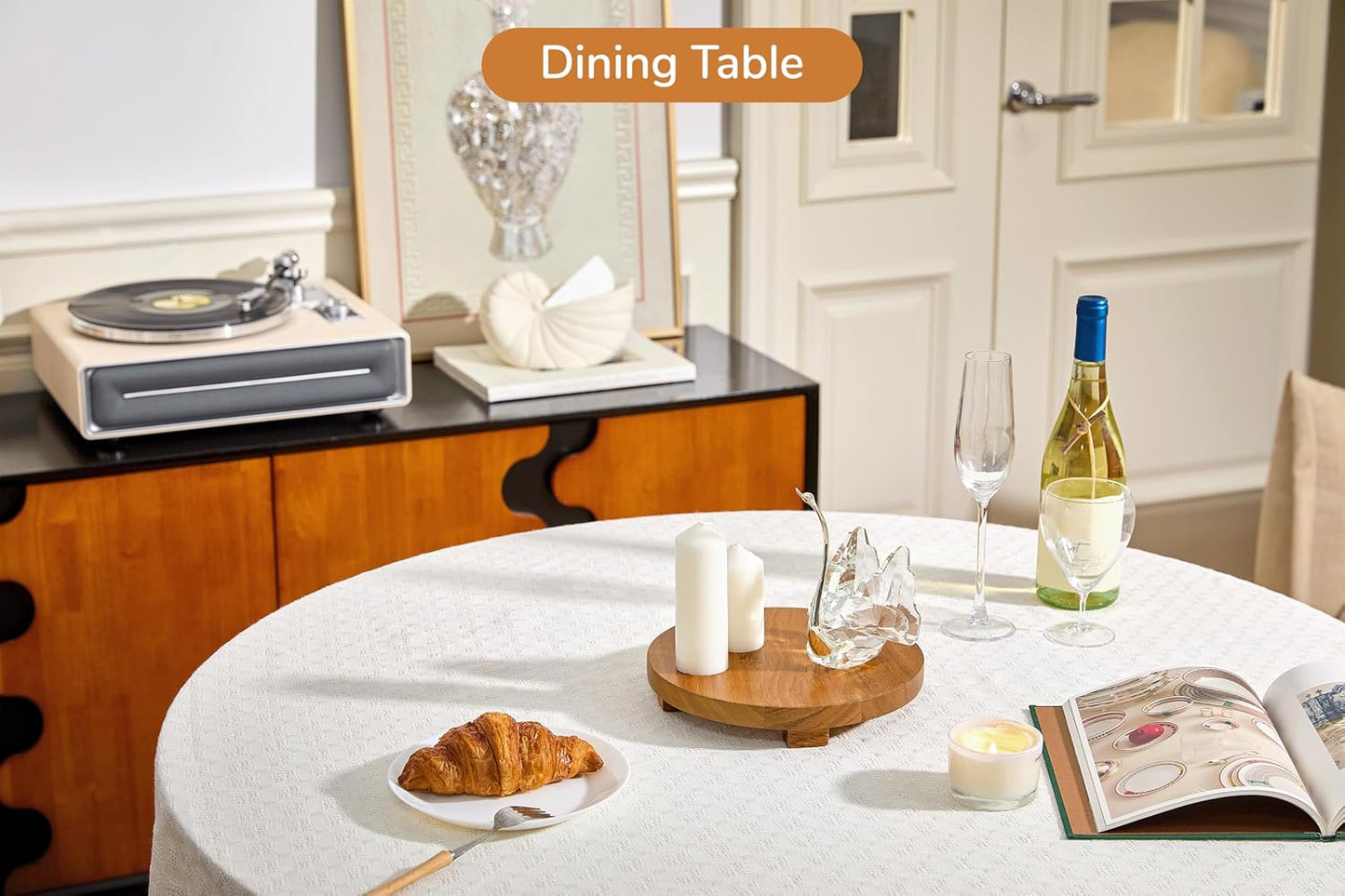 Farmhouse Wood Riser Pedestal Stand / Medium: Dia 9.4