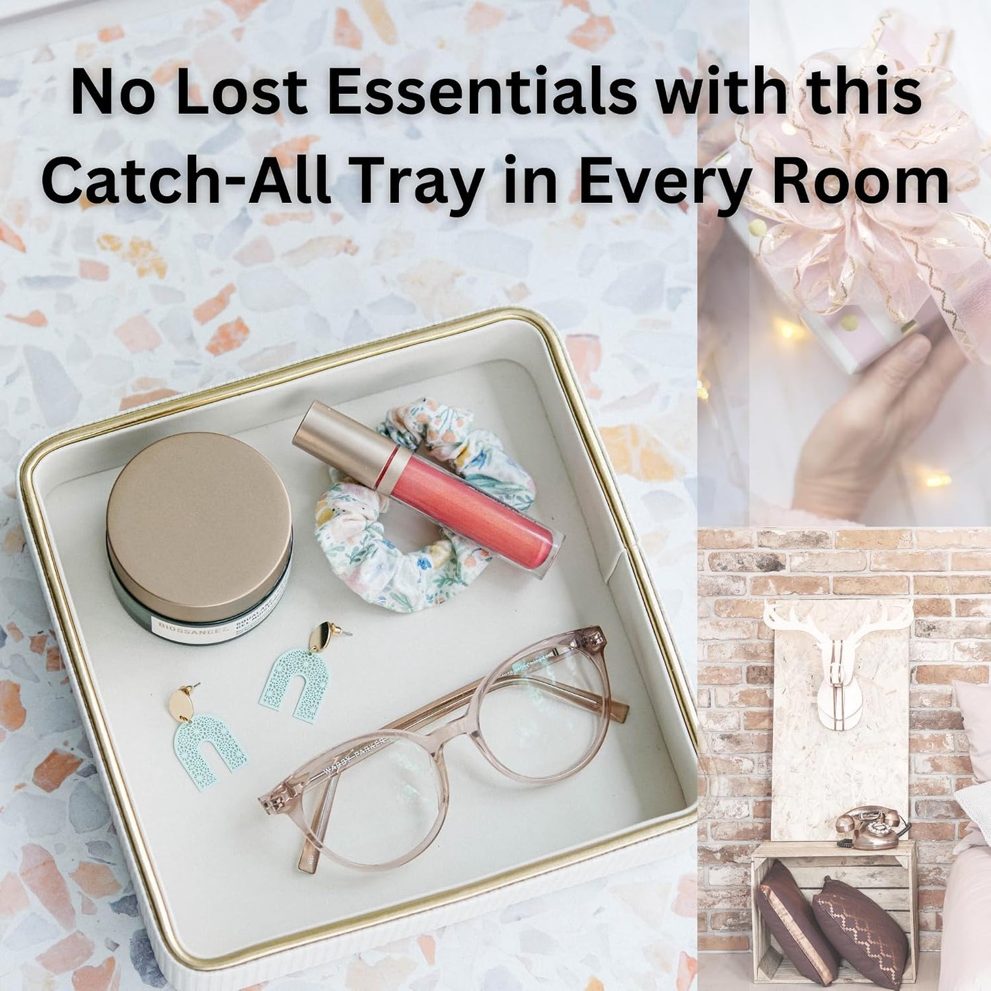 Dresser Trays / White / 8 x 8 x 1.8