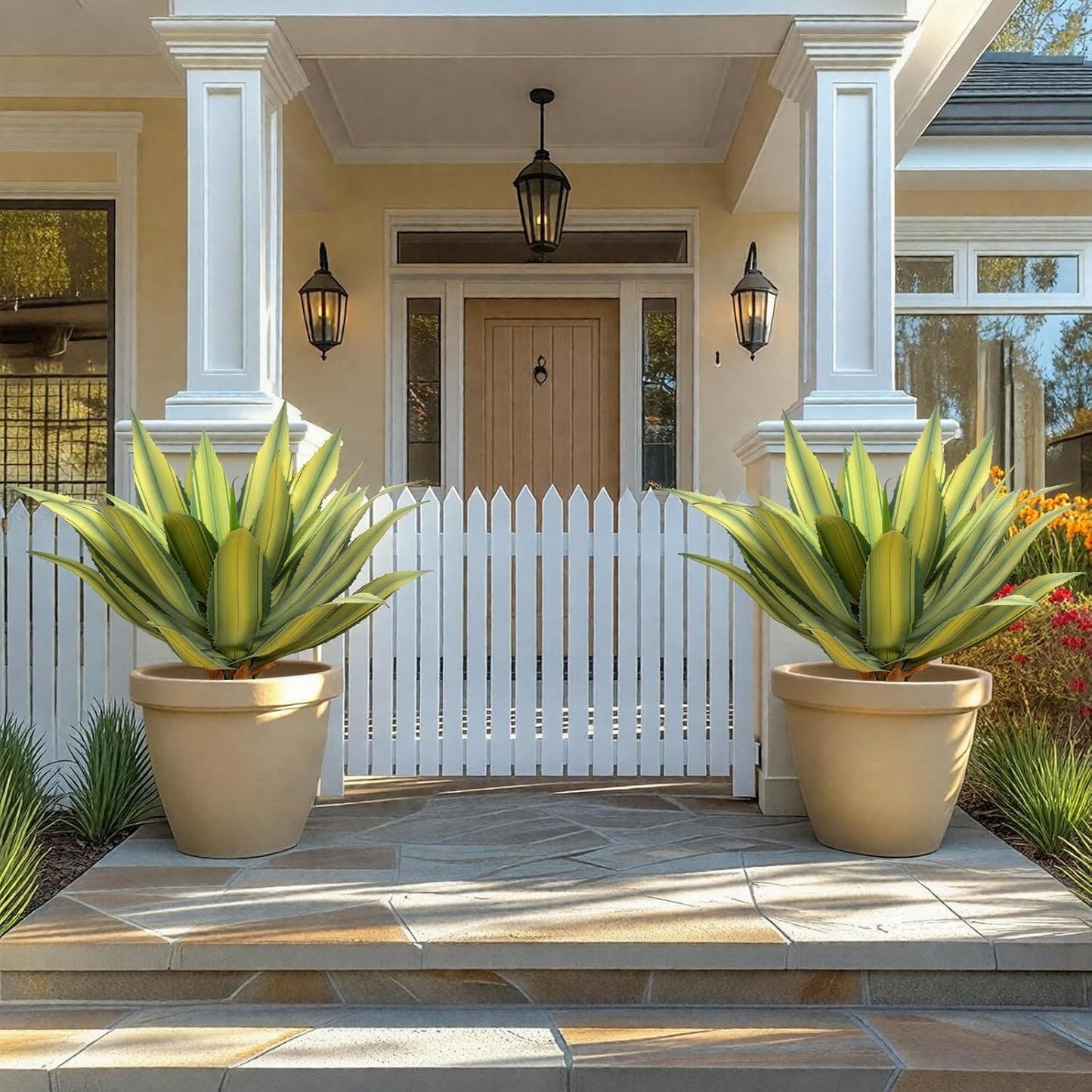 Artificial Plant Outdoor 28" Tall / Spiked Agave / Set of 28