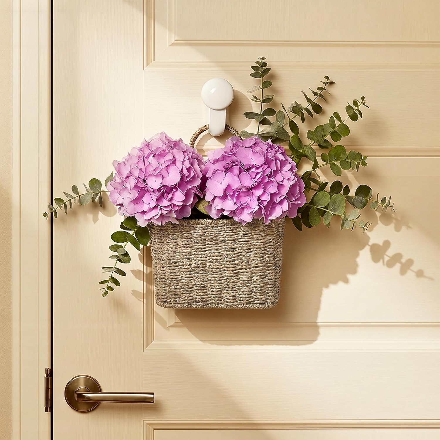 Wicker Wall Basket / Seagrass / Square / Natural / Set of 2