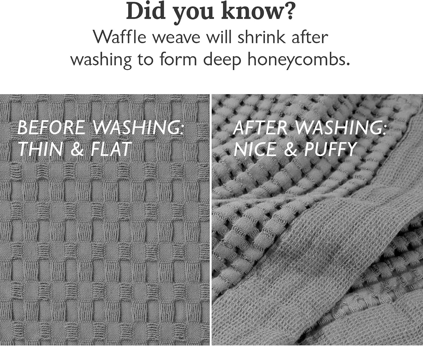 GILDEN TREE Waffle Bath Sheet Quick Dry Towel, Thin Luxury Bath Towels, Bath Sheets 40x80 Large Bath Towels, Modern