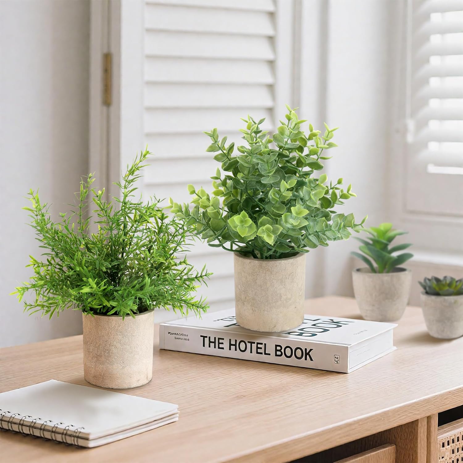 Small Faux Plants / Green-4pc / Set of 4