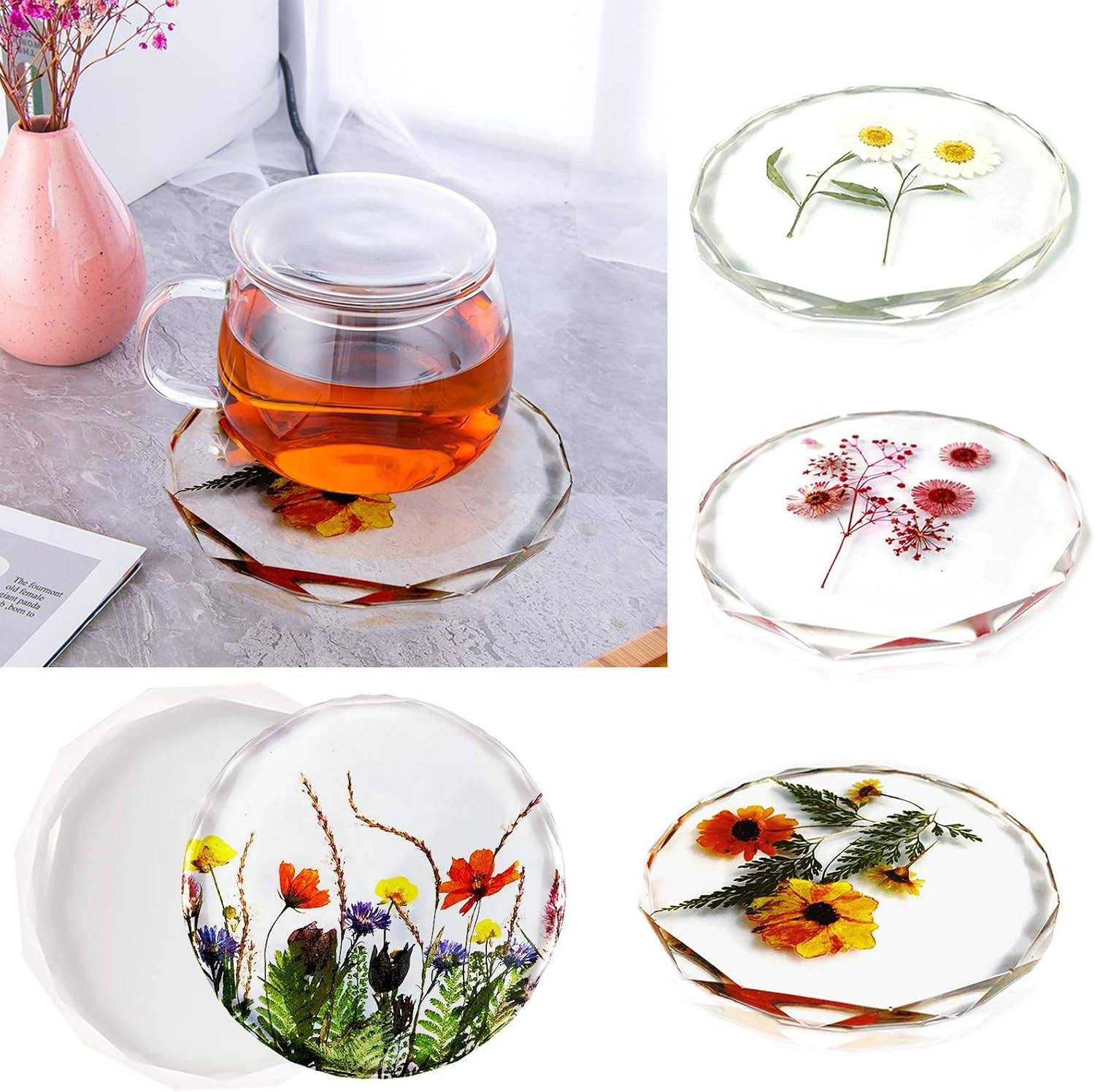 Resin Coaster Molds / Set of 4