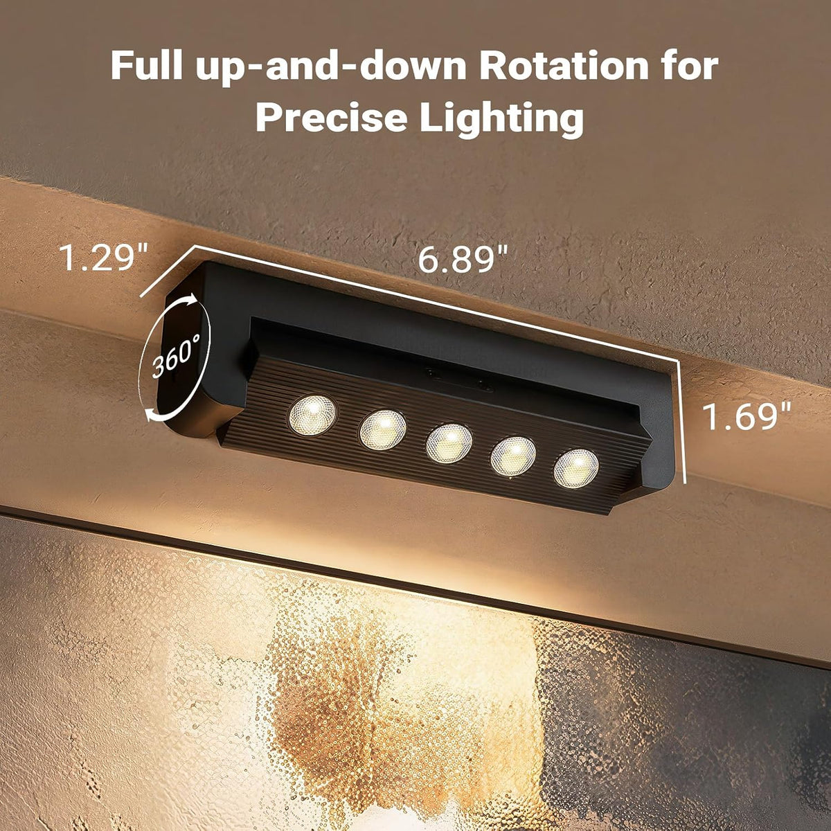 Rechargeable Indoor Spotlight, 5500mAh Battery Operated Picture Light with Daily Auto Timer, Wireless Art Light with