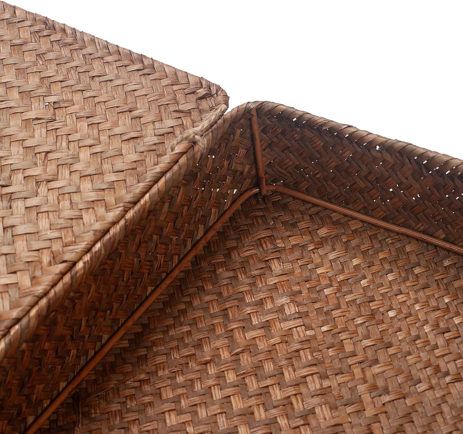 Flat Wicker Basket / Coffee