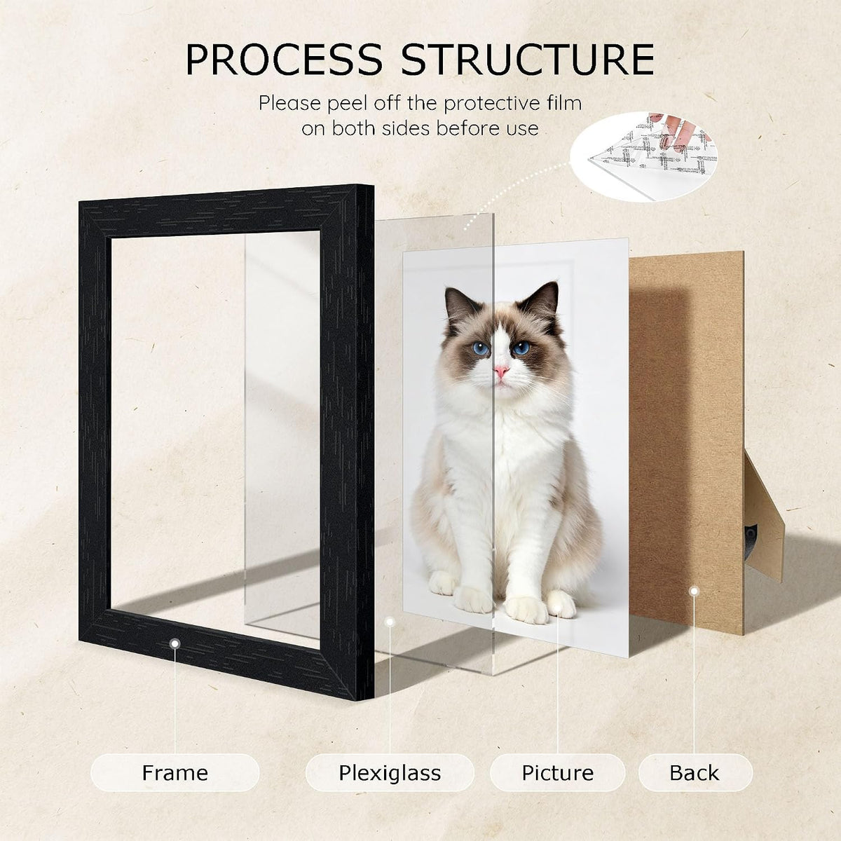 Wiscet 4x6 Picture Frame Set of 30, Bulk Black Photo Frames for 4x6 Photos | Multi Picture Frames for Wall or Tabletop