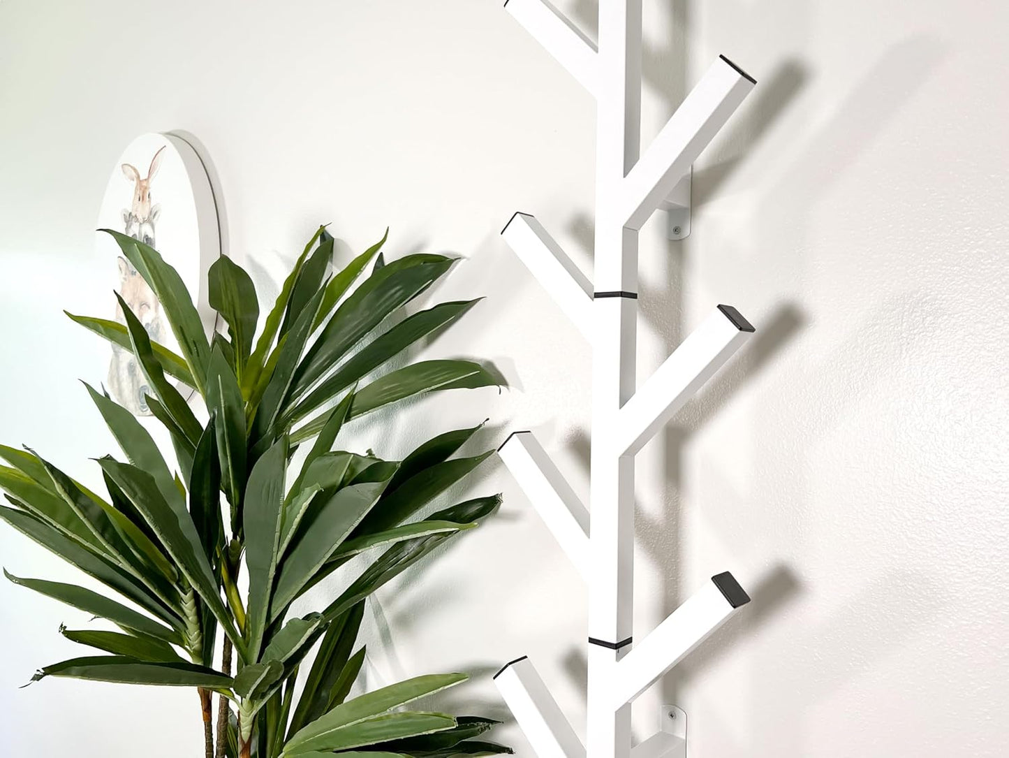 Coat Rack & Hat Rack – Modern Design – Wall Mounted – Stylish – (White)