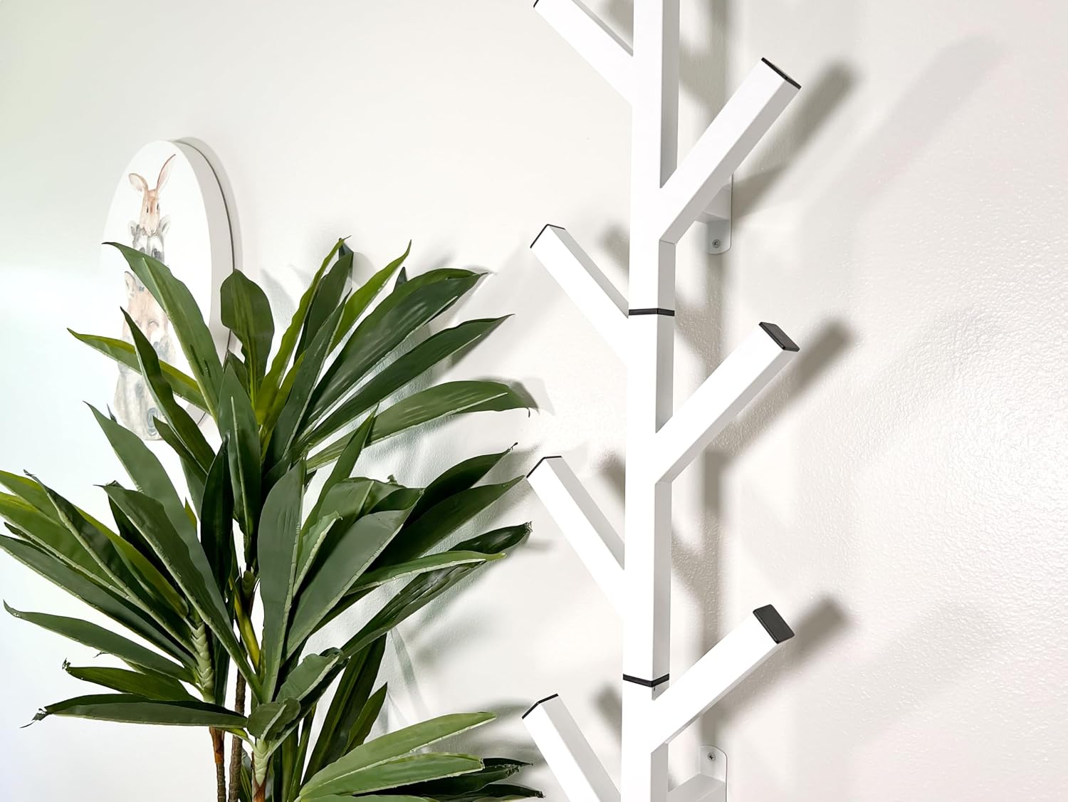 Coat Rack & Hat Rack – Modern Design – Wall Mounted – Stylish – (White)