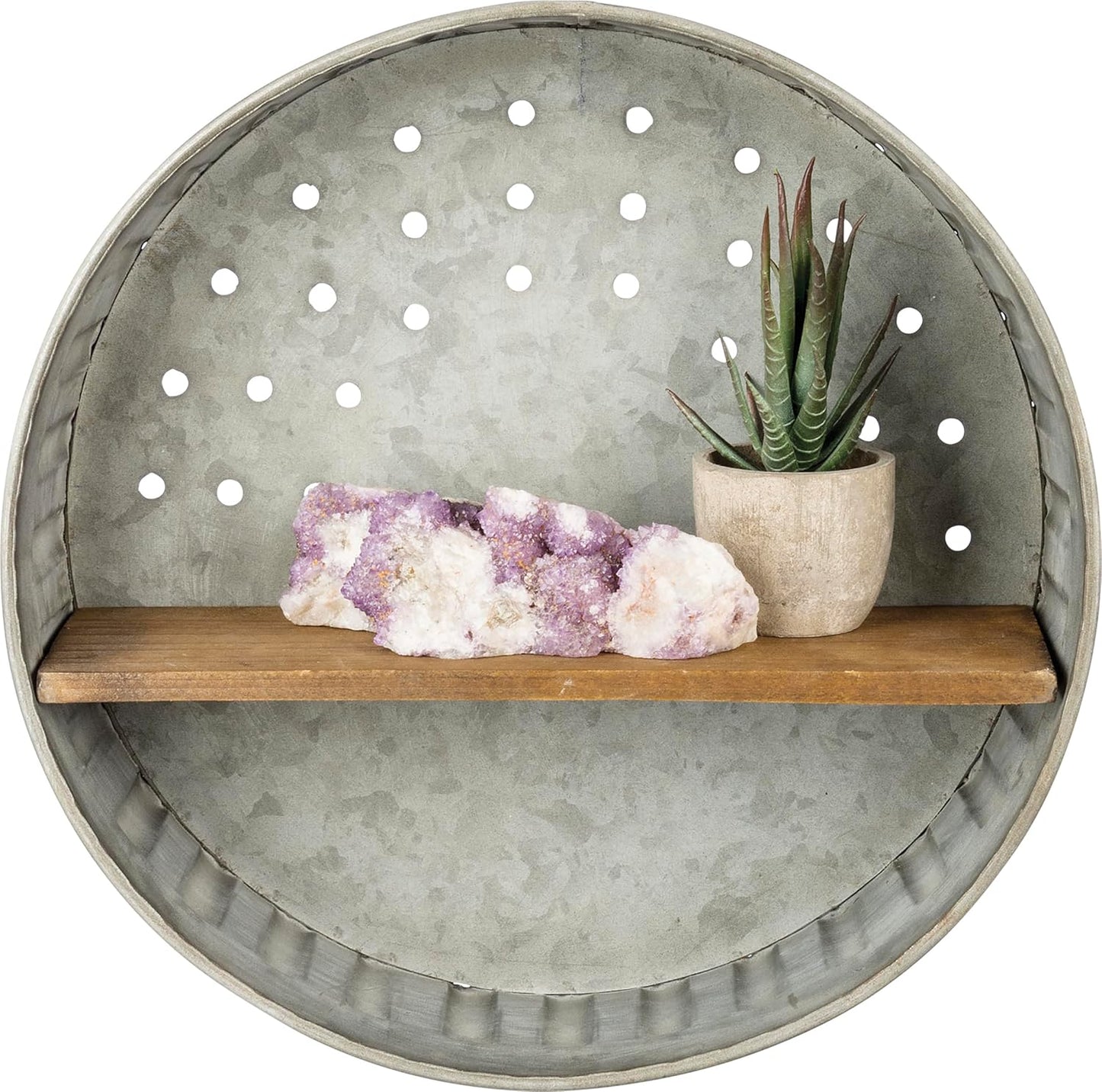 Metal and Wood / 38024 Distressed Wall Shelf