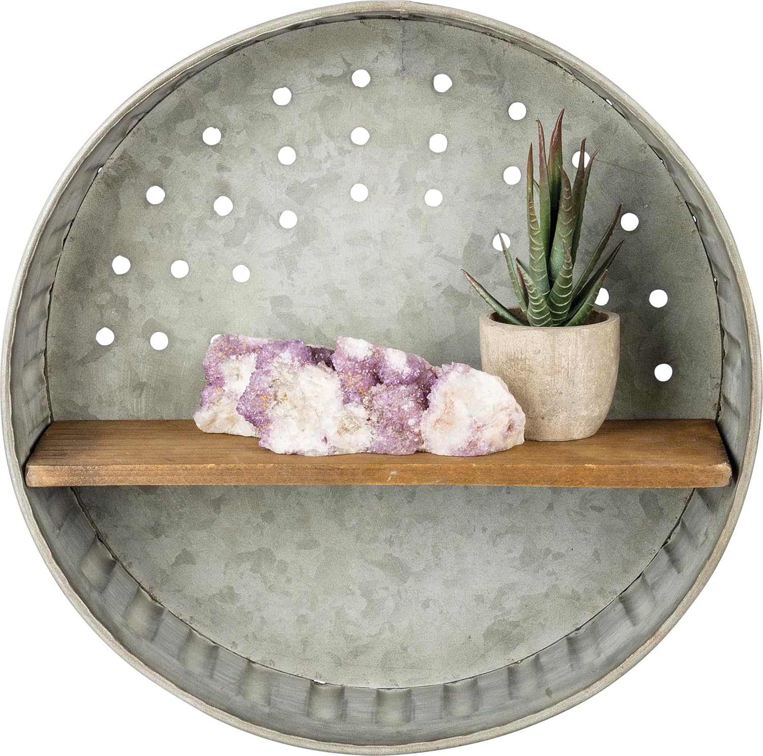 Metal and Wood / 38024 Distressed Wall Shelf