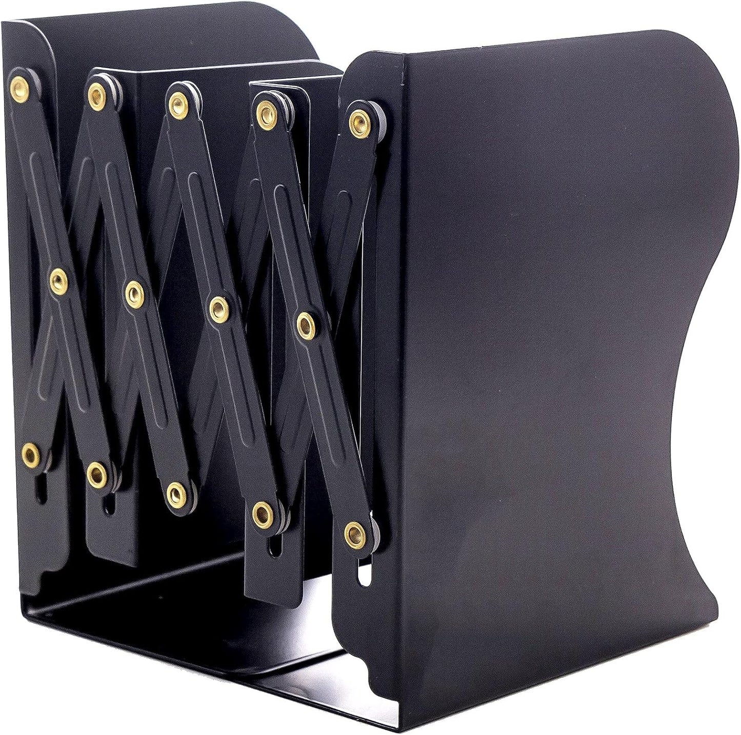 Adjustable Bookends Metal Book Ends for Heavy Book Holder Heavy Duty Bookends Nonskid / Simple Black