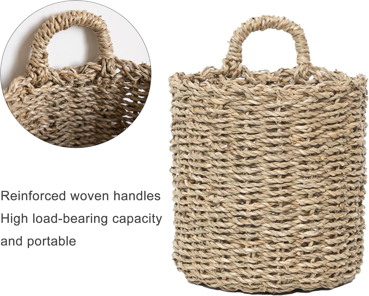 Seagrass Hanging front door decor Wall Basket