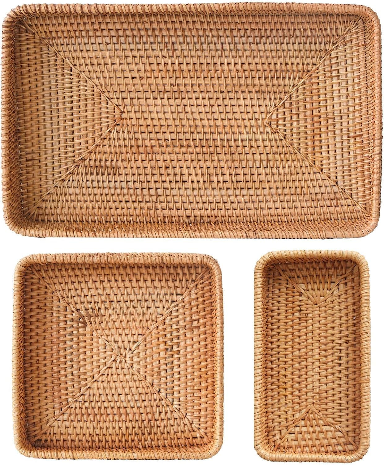 Rattan Serving Tray / Natural / Set of 3