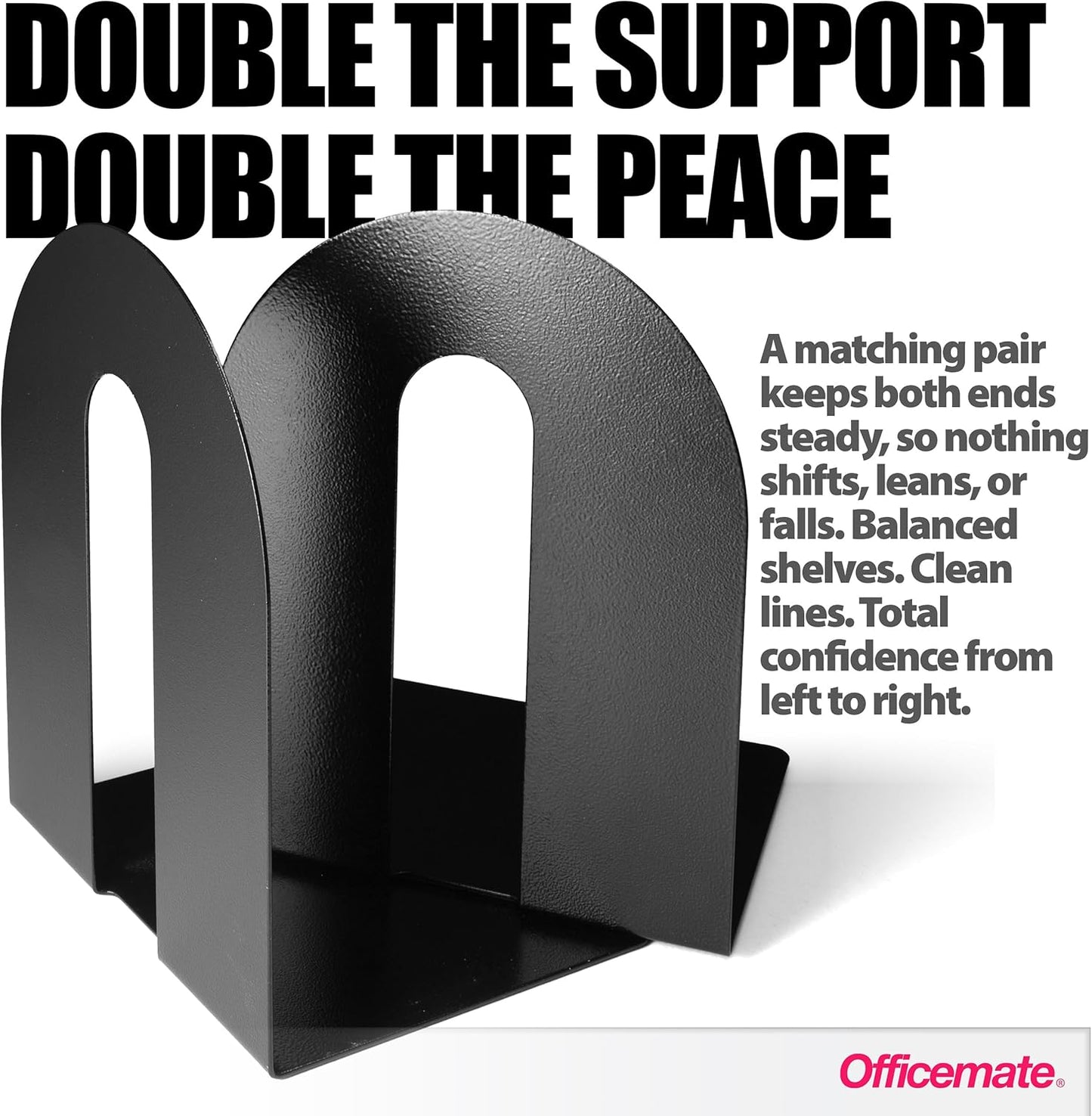 Heavy Duty 10" Bookends / 1 Count / Black