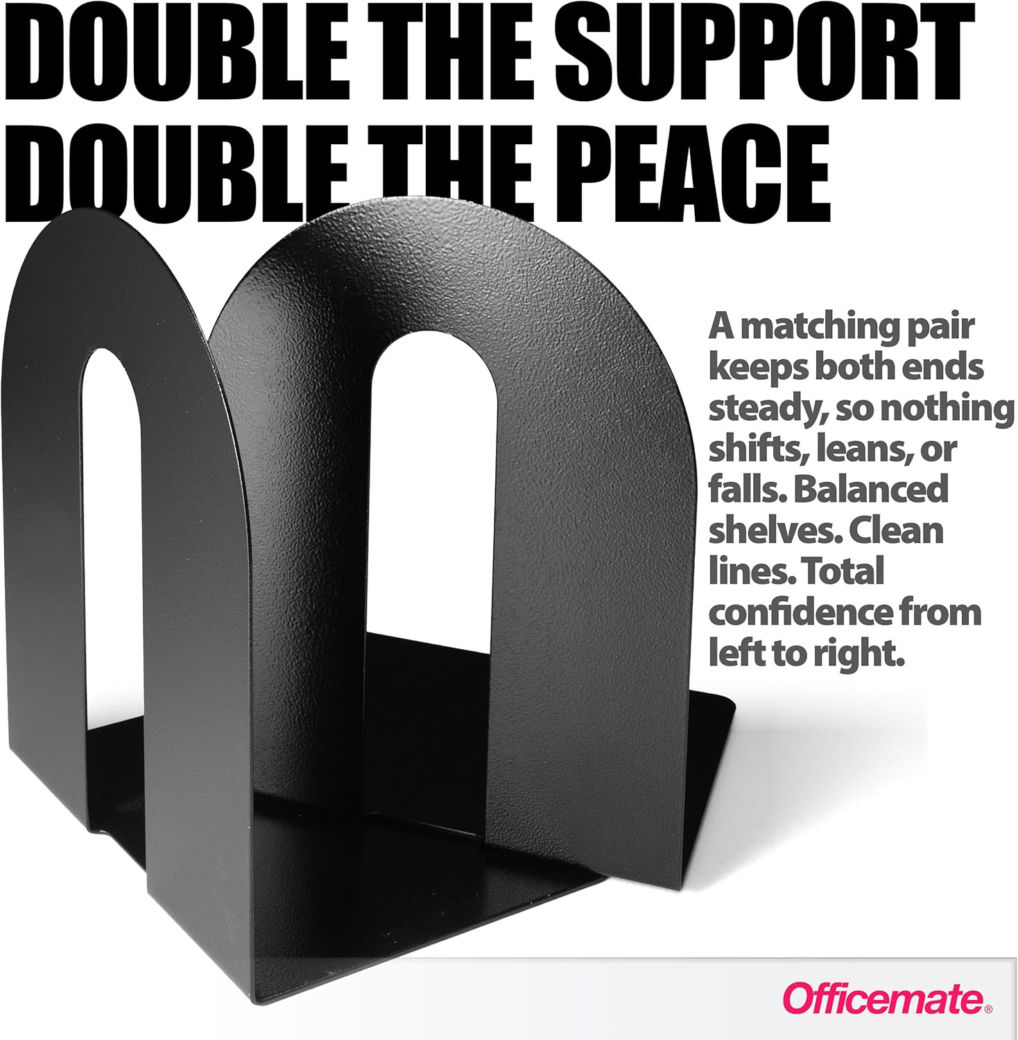 Heavy Duty 10" Bookends / 1 Count / Black
