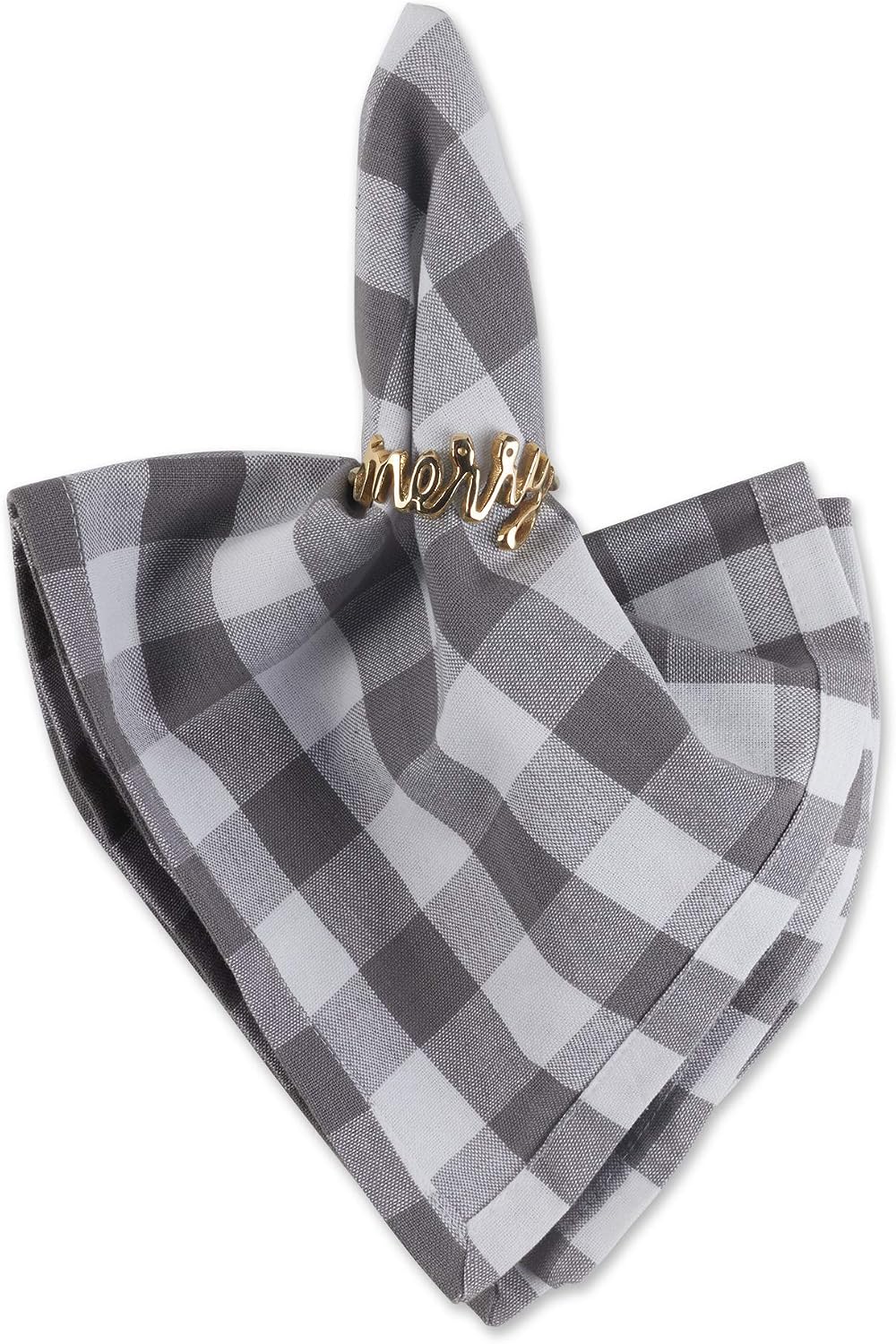 DII Christmas Thanksgiving Holiday Tabletop Décor Collection Decorative Napkin Ring Holder Set, 1.9" Dia x 1.1" Height