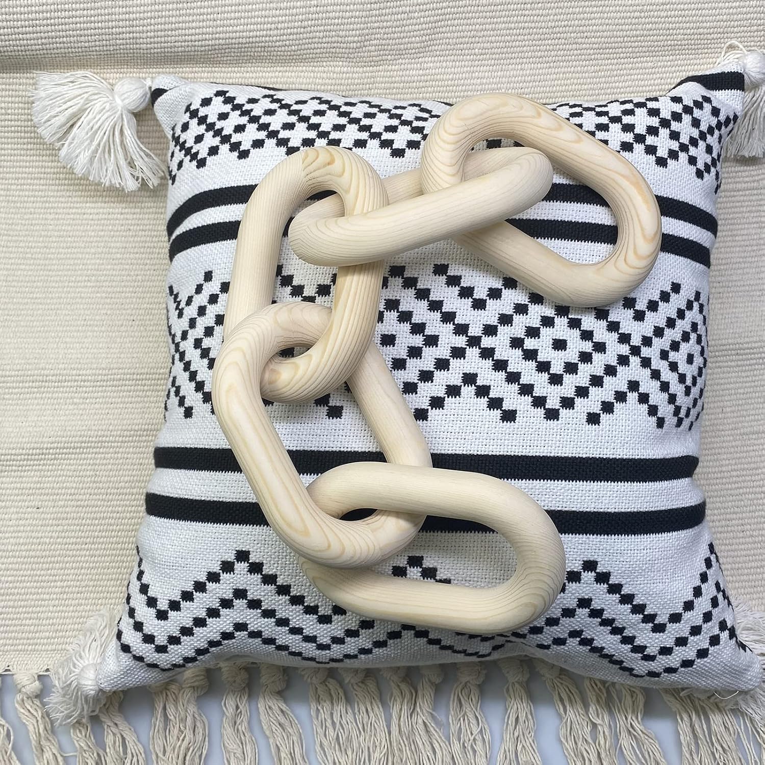 Wood Chain Link Decor / Wood Color
