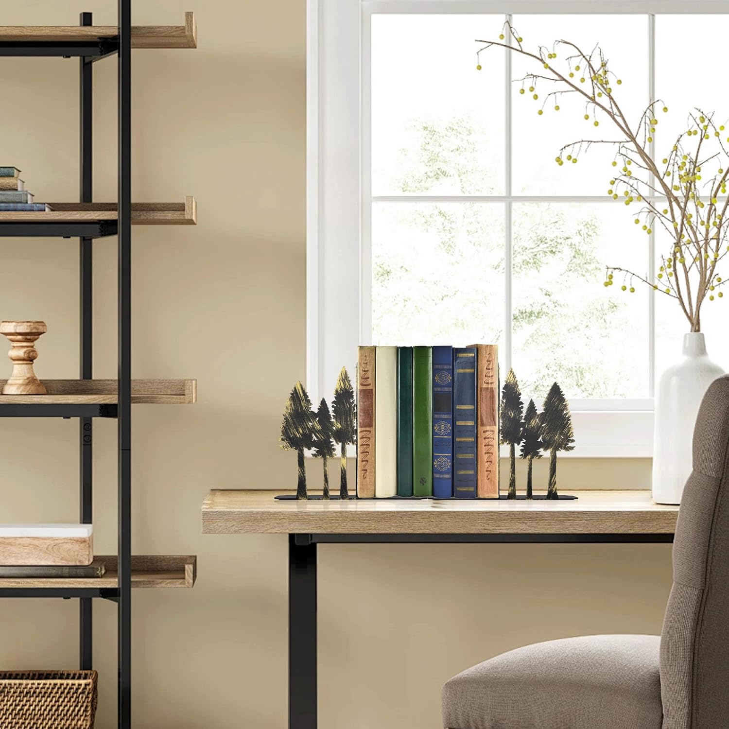 Forest Metal Bookends / S / 6.6 x 1.2 x 5.9