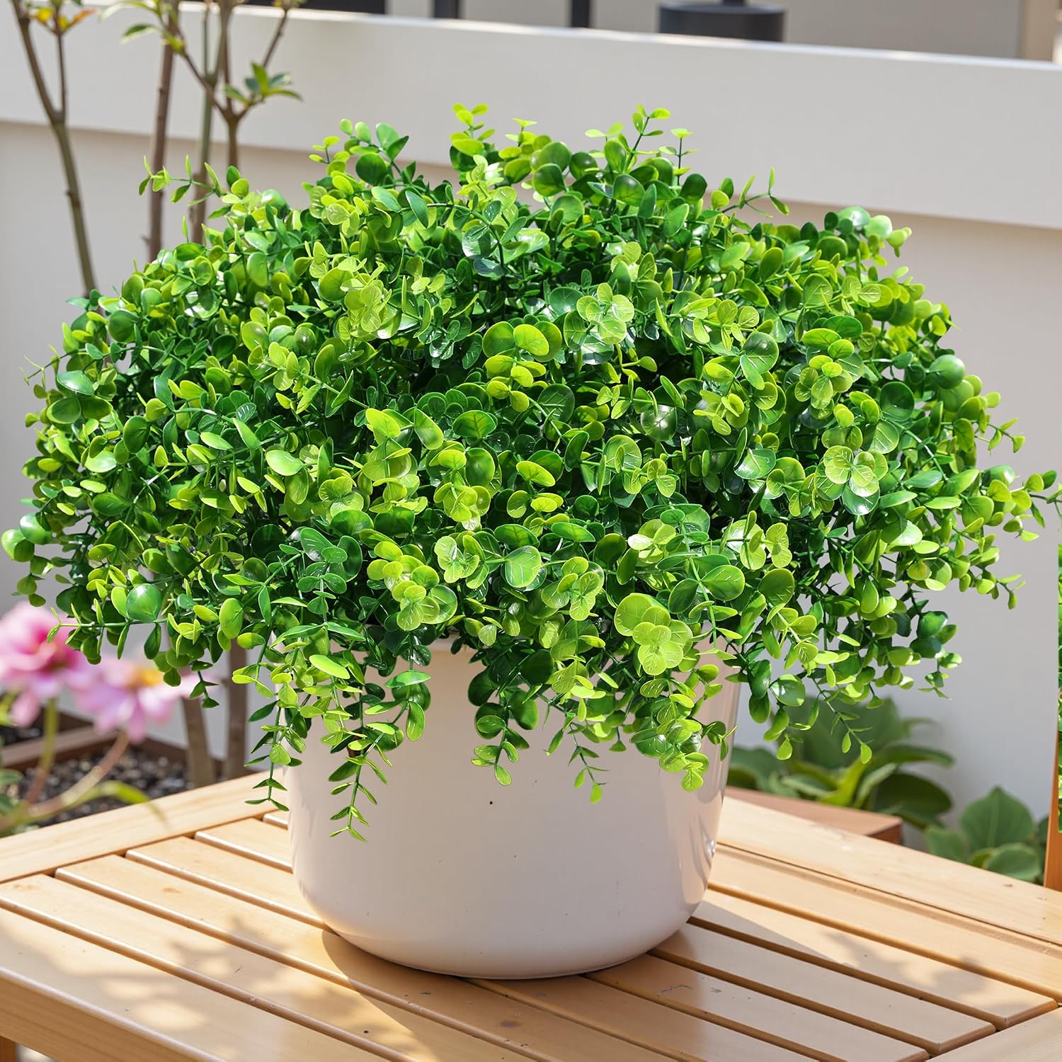 Artificial Plants / 12 Bundles Faux Eucalyptus Leaves Stems Bulk / Green Eucalyptus