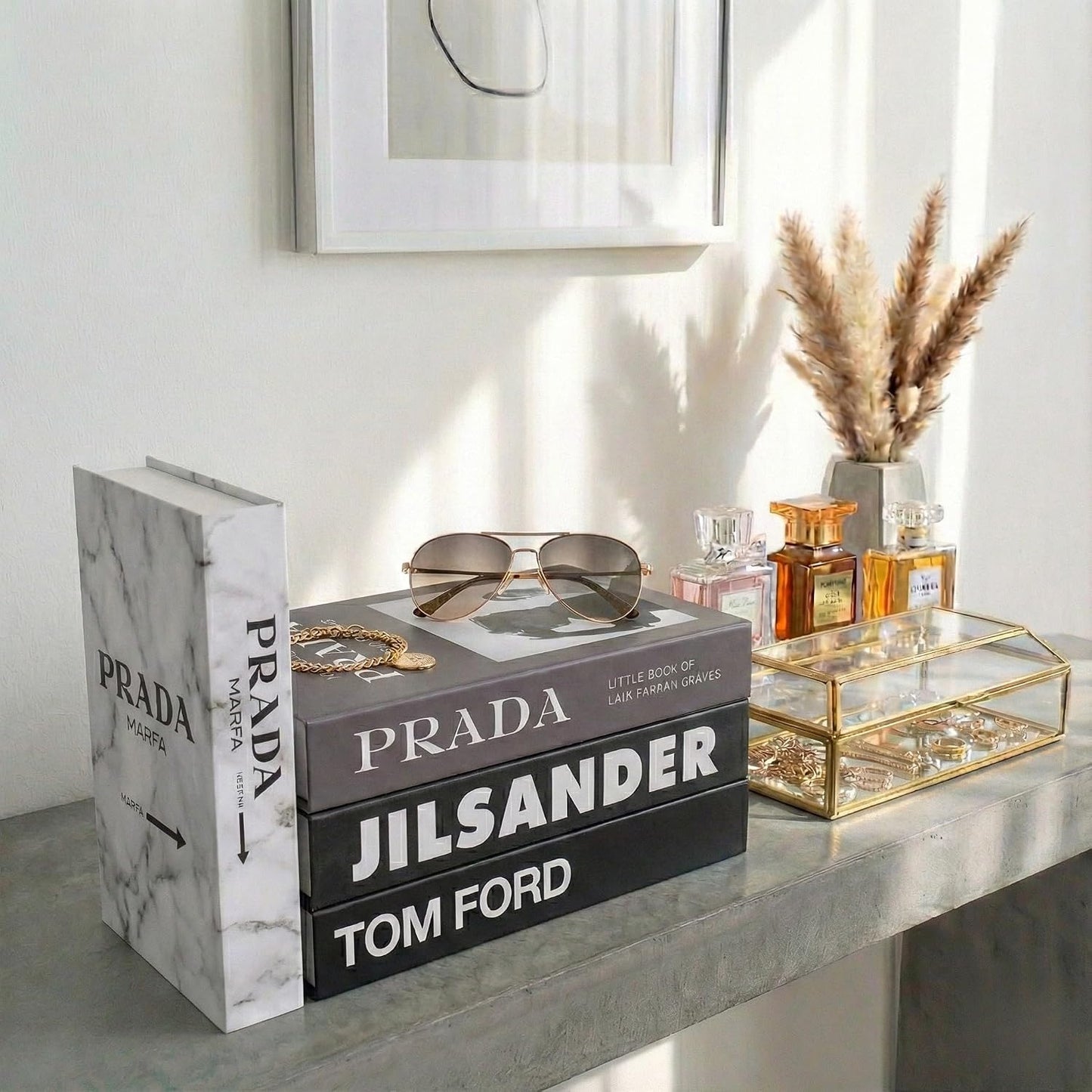 Not Real Books / Marble_large / Set of 4