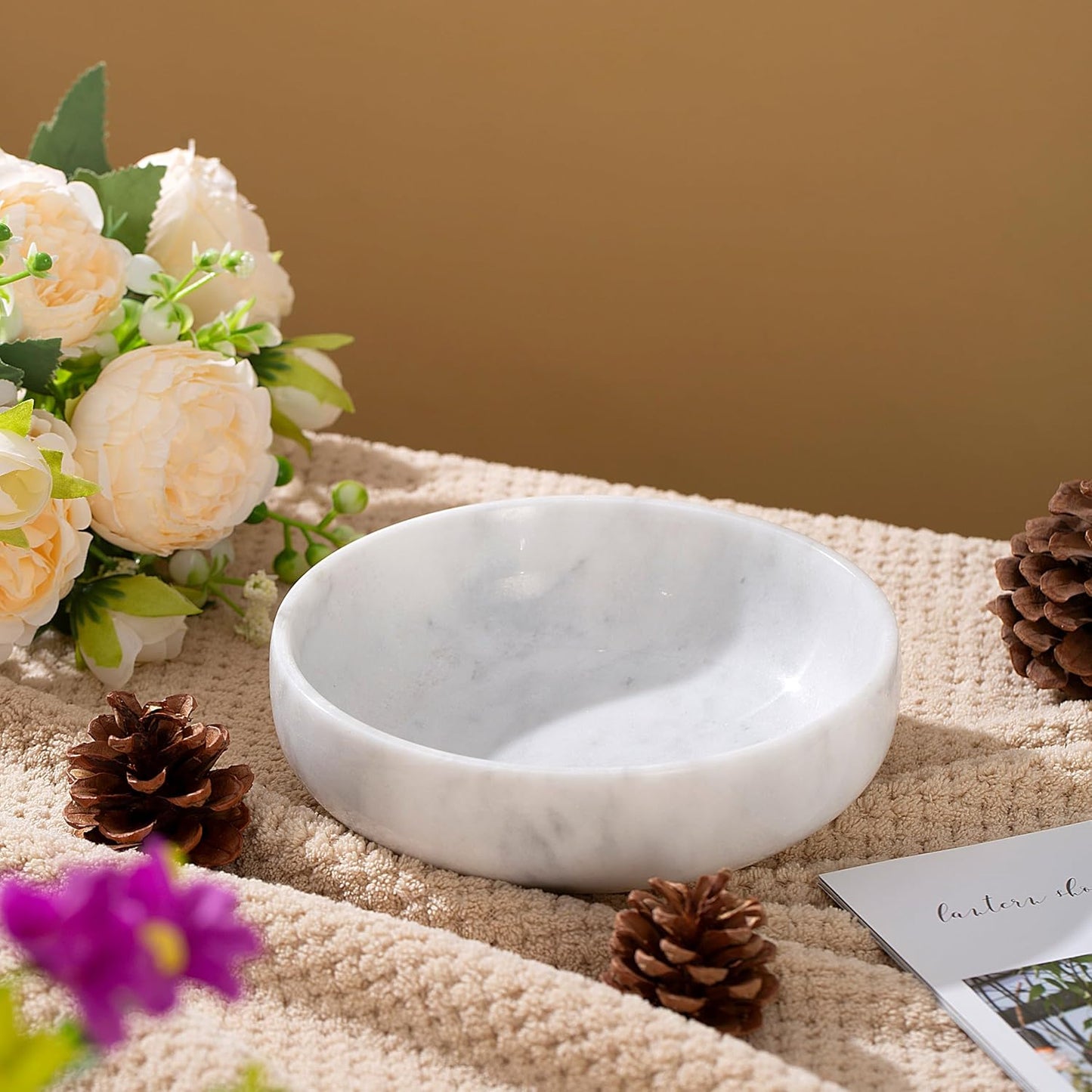 6.7" Decorative Bowl / White&grey