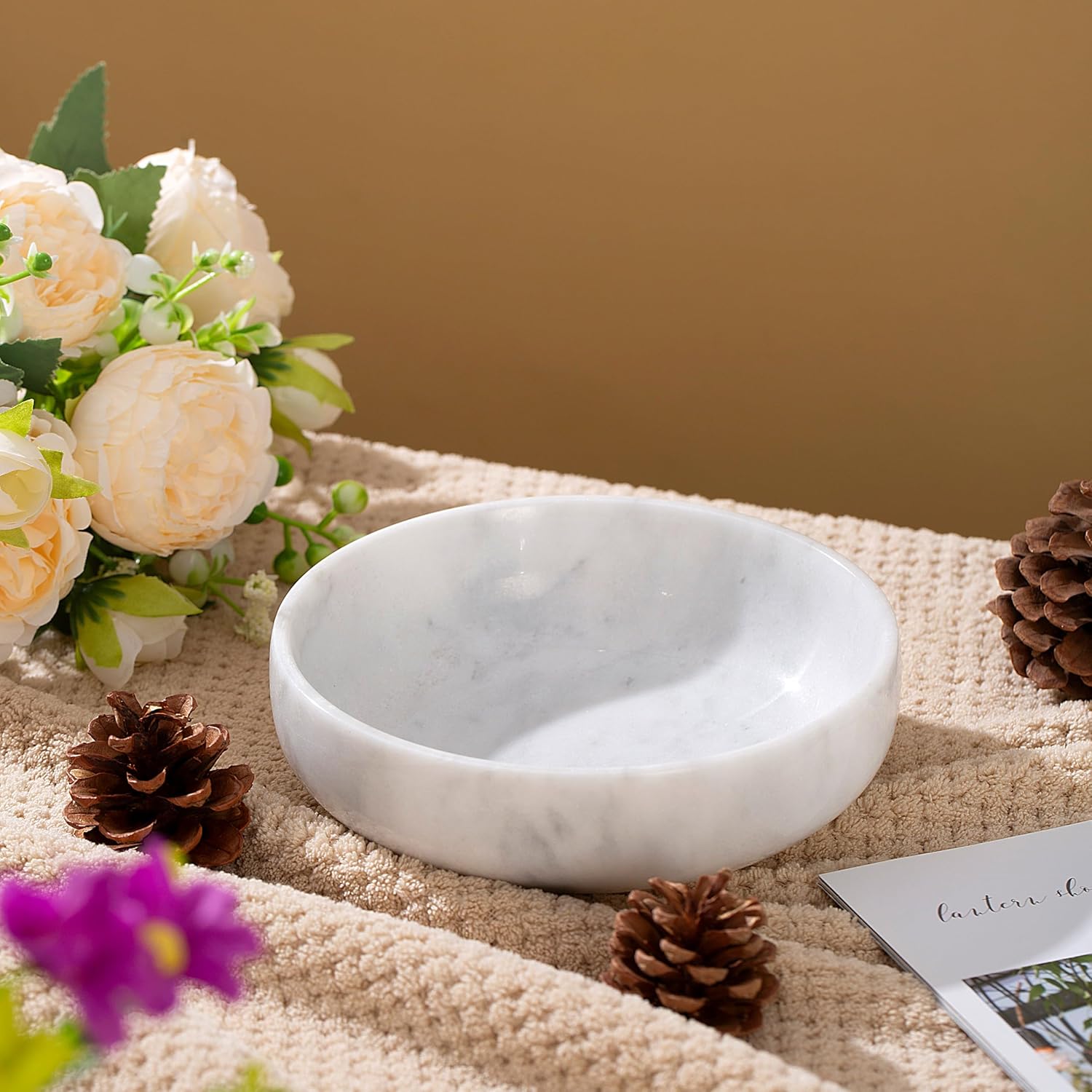 6.7" Decorative Bowl / White&grey