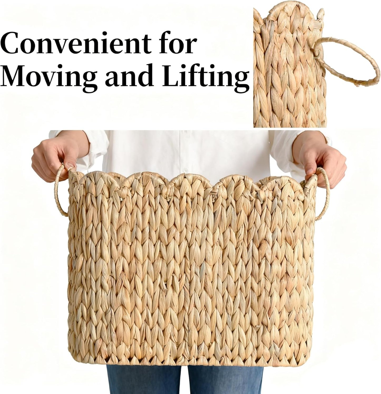 Woven Curve Basket / Beige