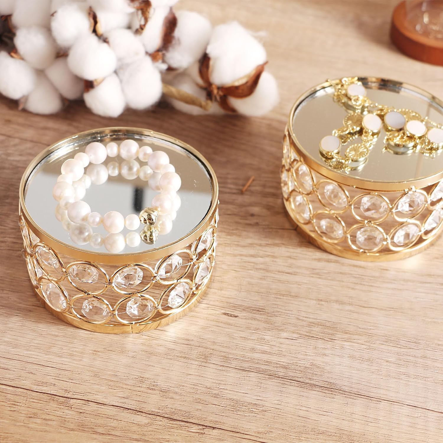 Crystal Display Stand Riser / Gold