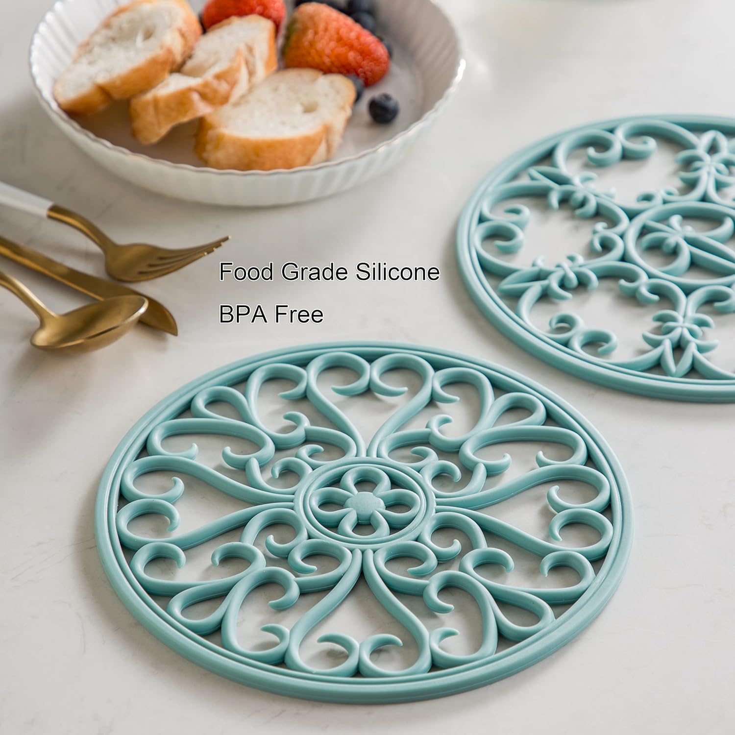 Silicone Trivet Mat / 9-turquoise