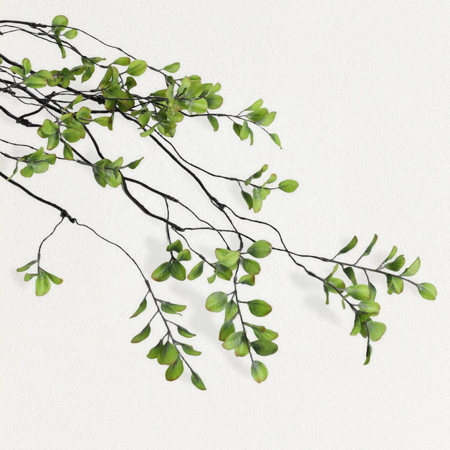 Faux Greenery Stems Branches for Vases / Green / Set of 4
