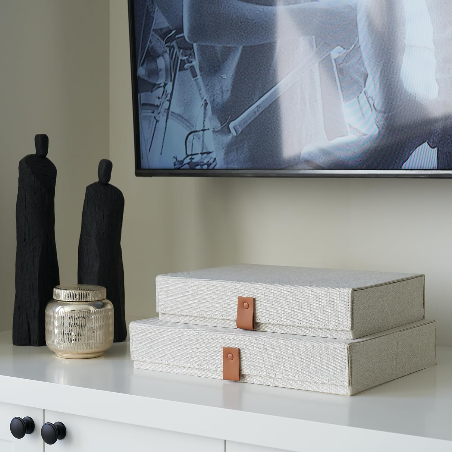 Linen Organizers Are to Safely Store Your / Ivory / Set of 2