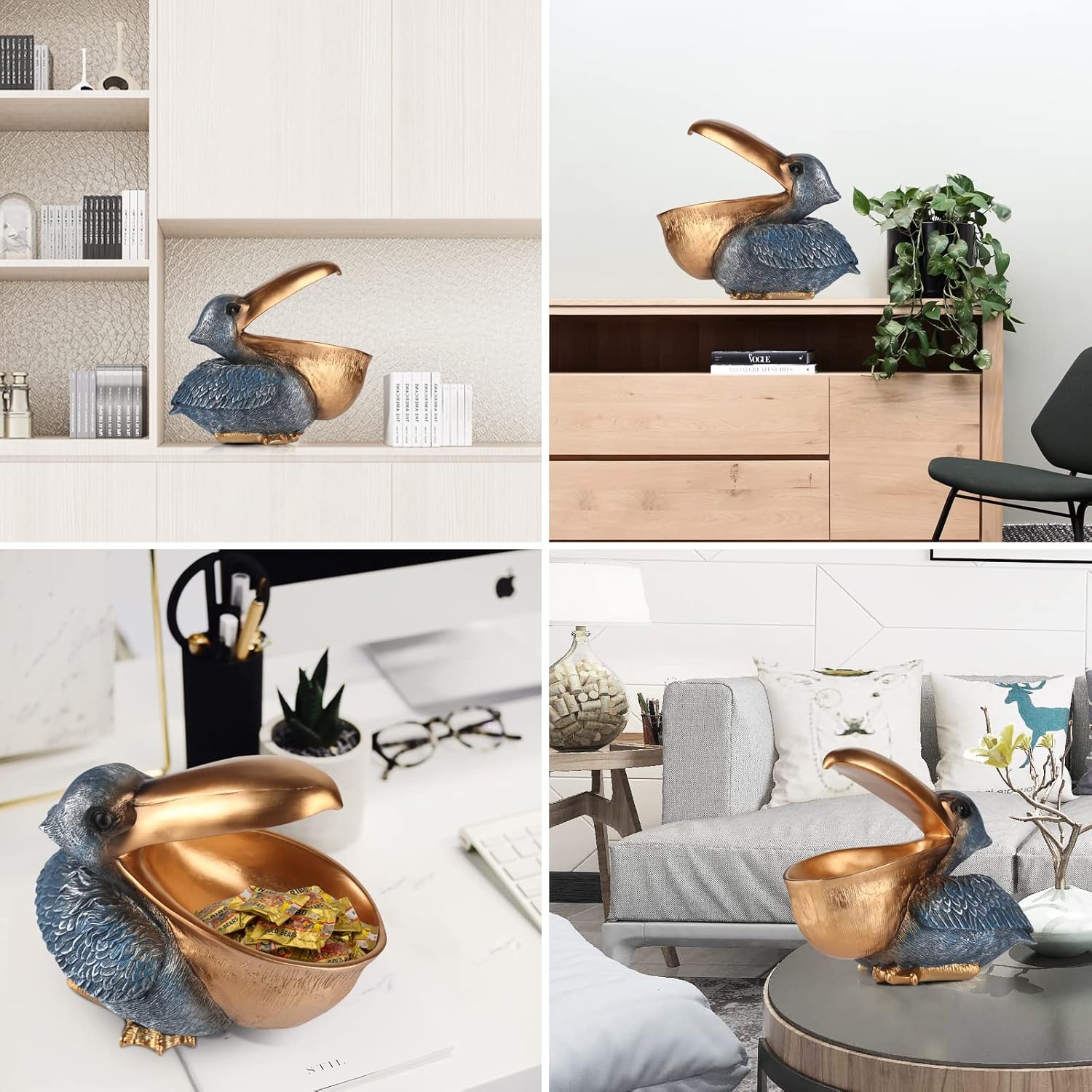 Modern Key Holder for Pelican / Golden Blue