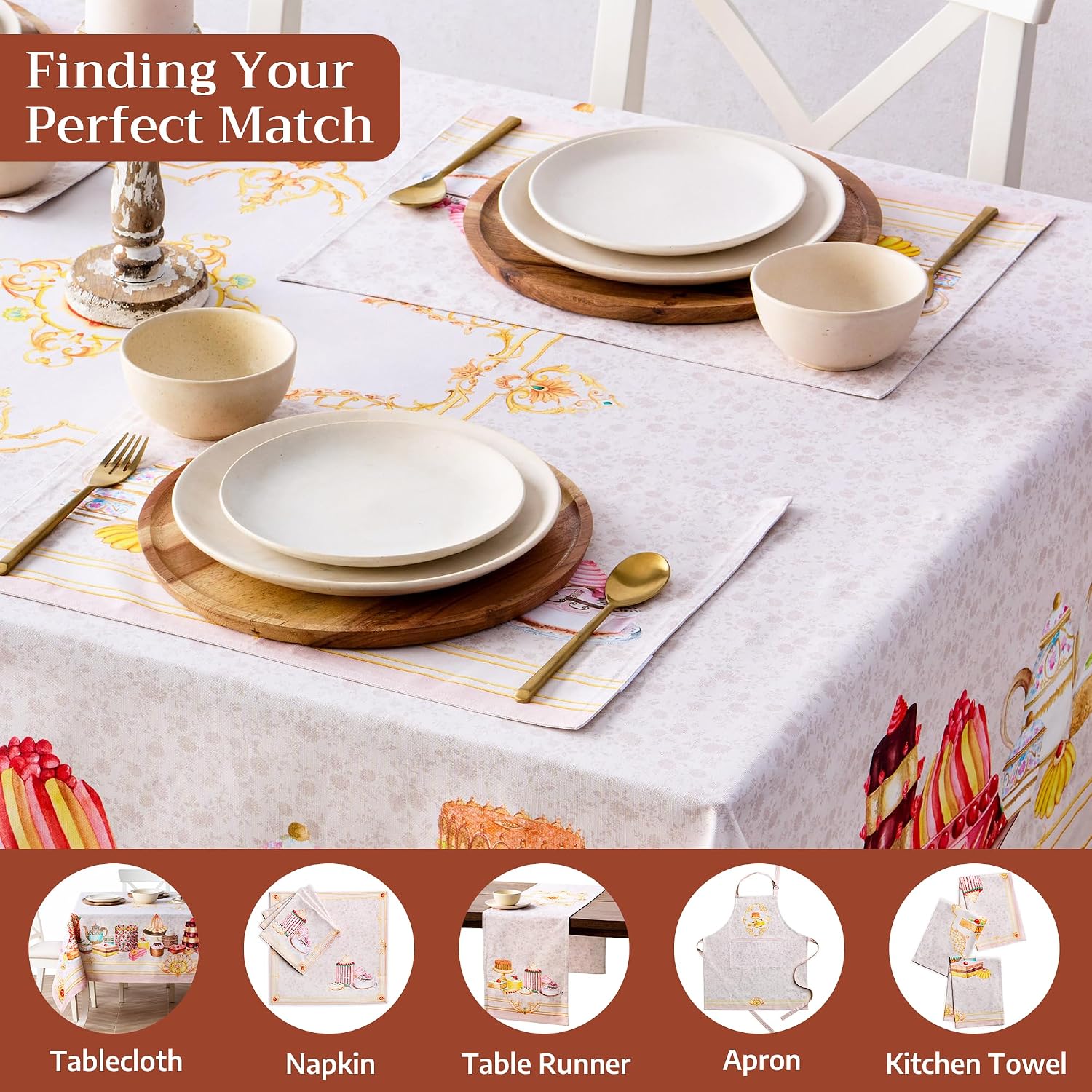 Maison d' Hermine Placemats Set of 4 Reusable 100% Combed Cotton (13"x19") | Cloth Place Mats Washable Table Mats for