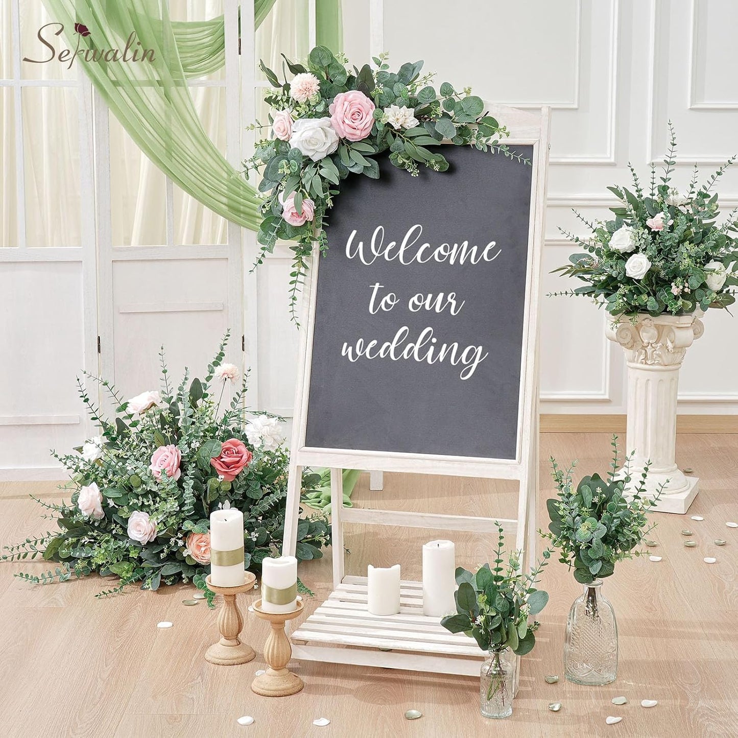 Artificial Greenery Dollar Eucalyptus / Attractive Eucalyptus Leaves Stems / Silver / Set of 130